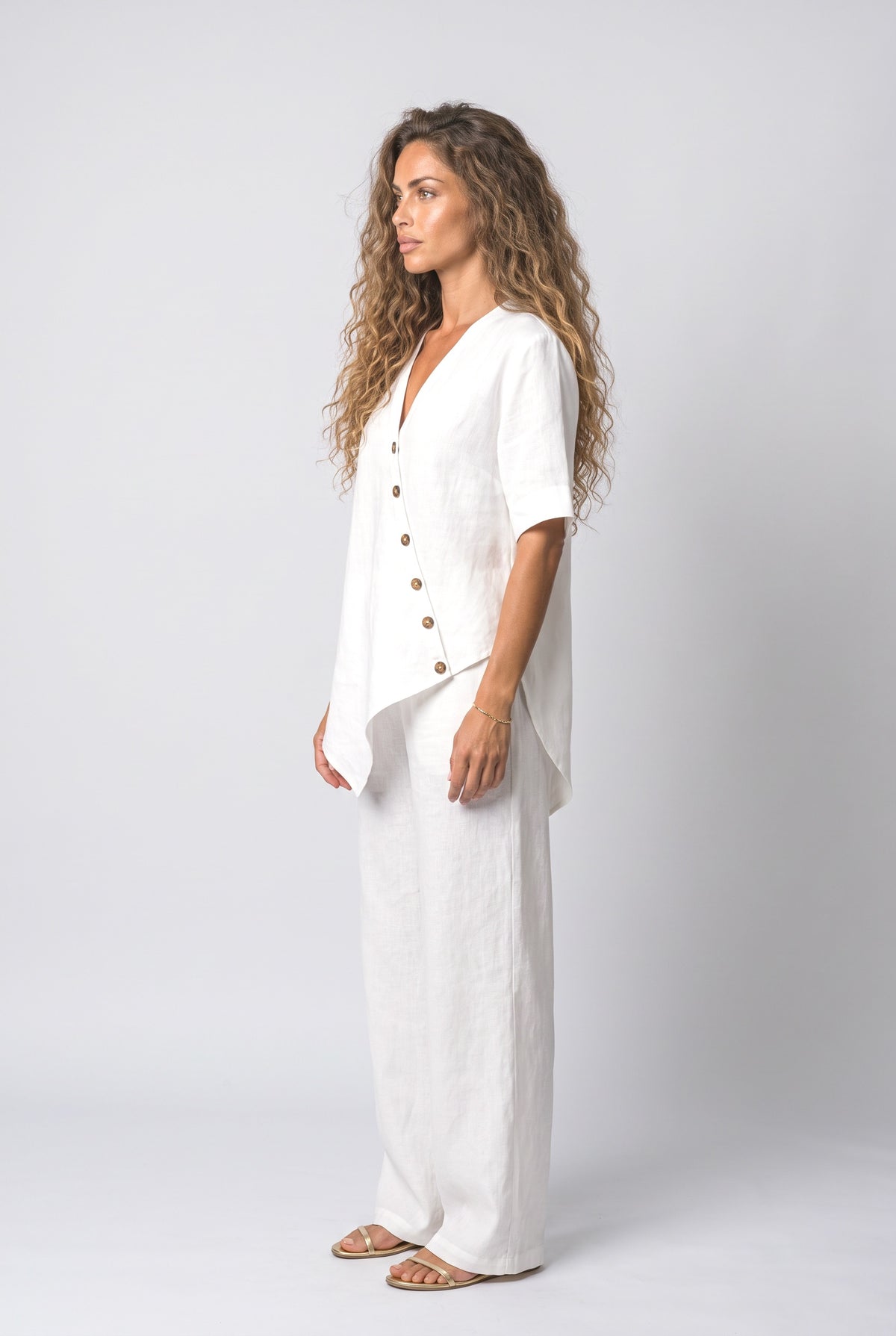 Linen Two Piece Outfit, back view
