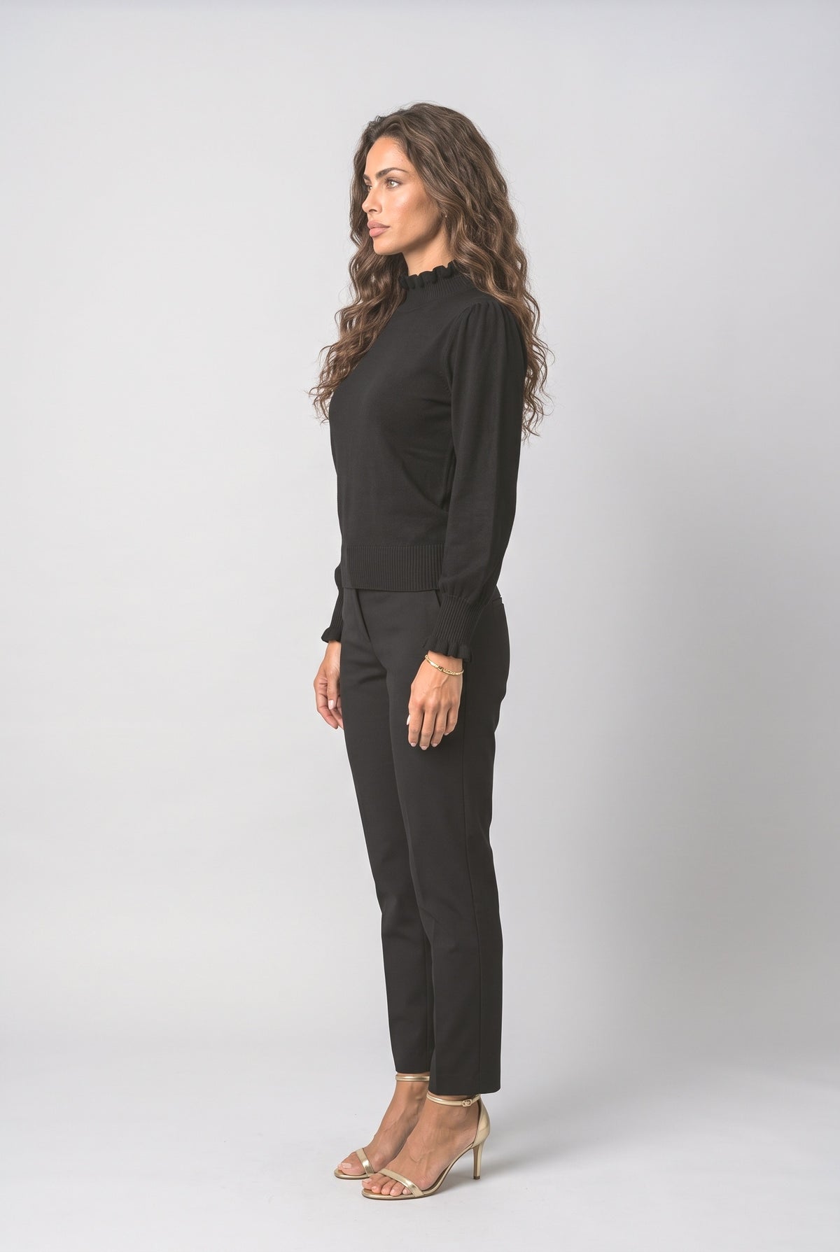 Ruffle Knit Top, back view