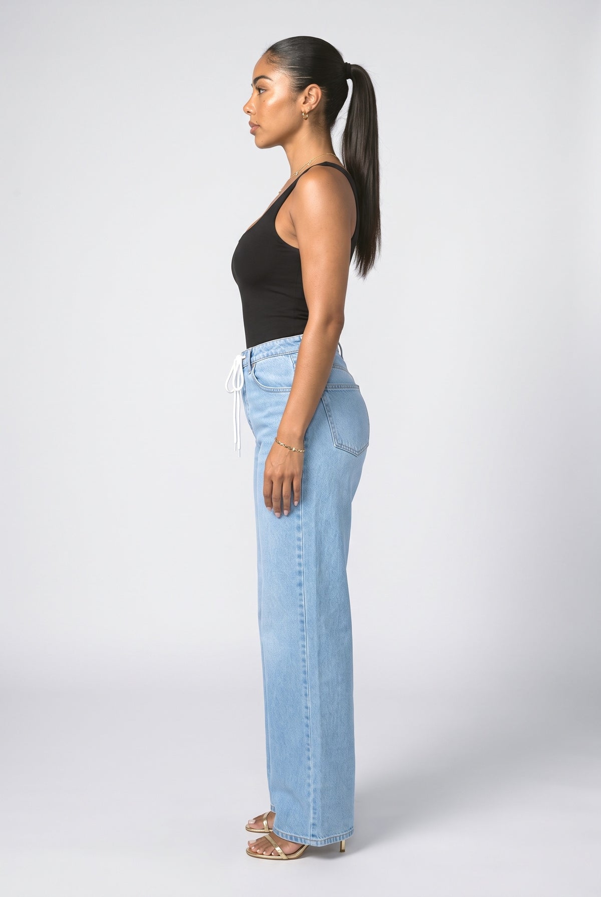 Wide Leg Jeans, back view