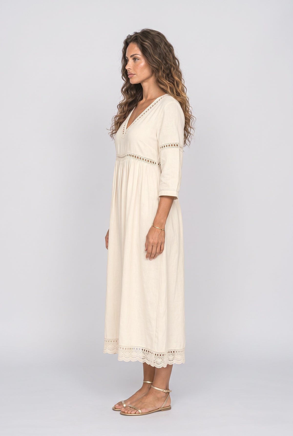 Crochet Midi Dress, back view