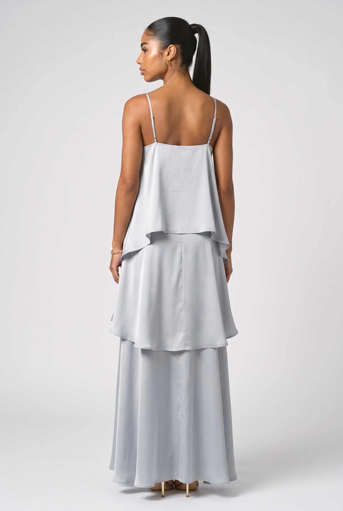 Ruffle Maxi Dress, back view