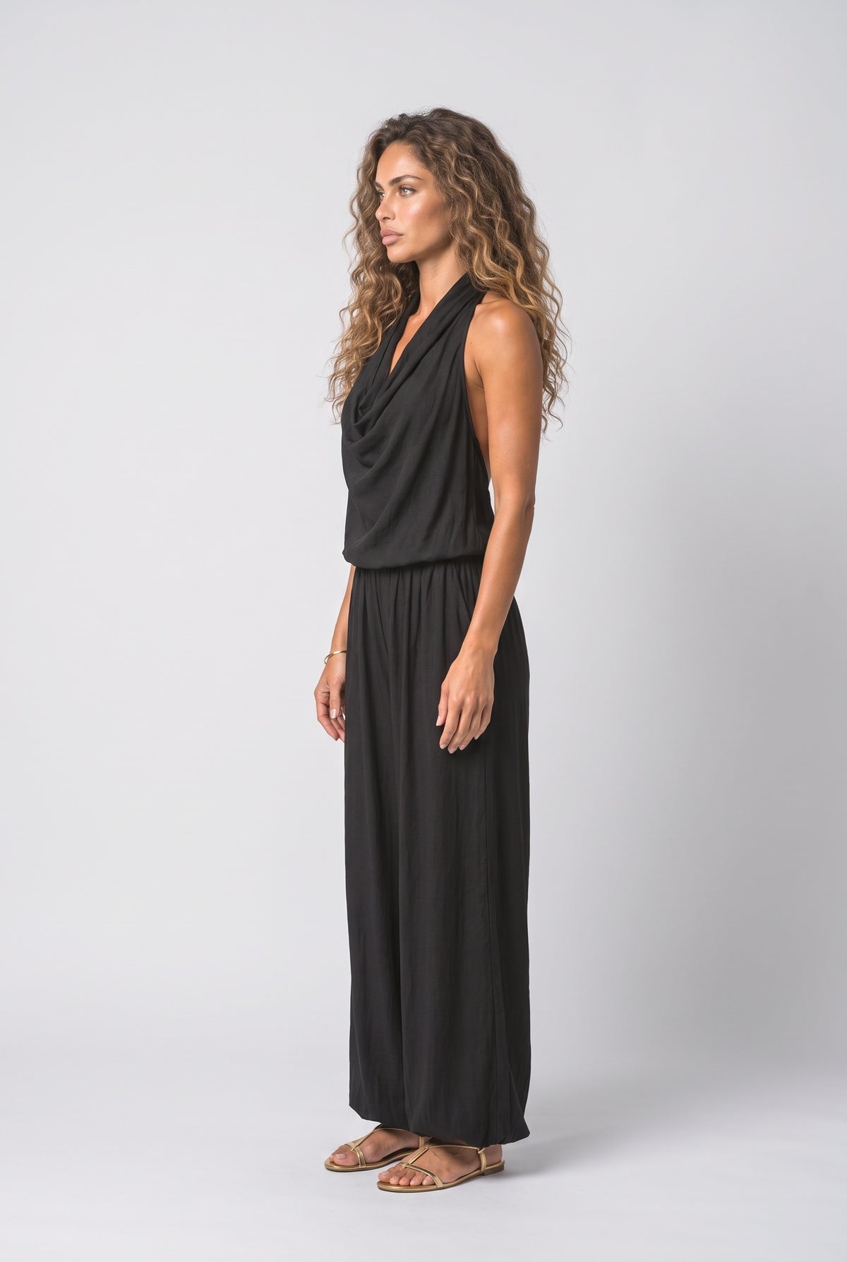 Halter Neck Two Piece Outfit, back view