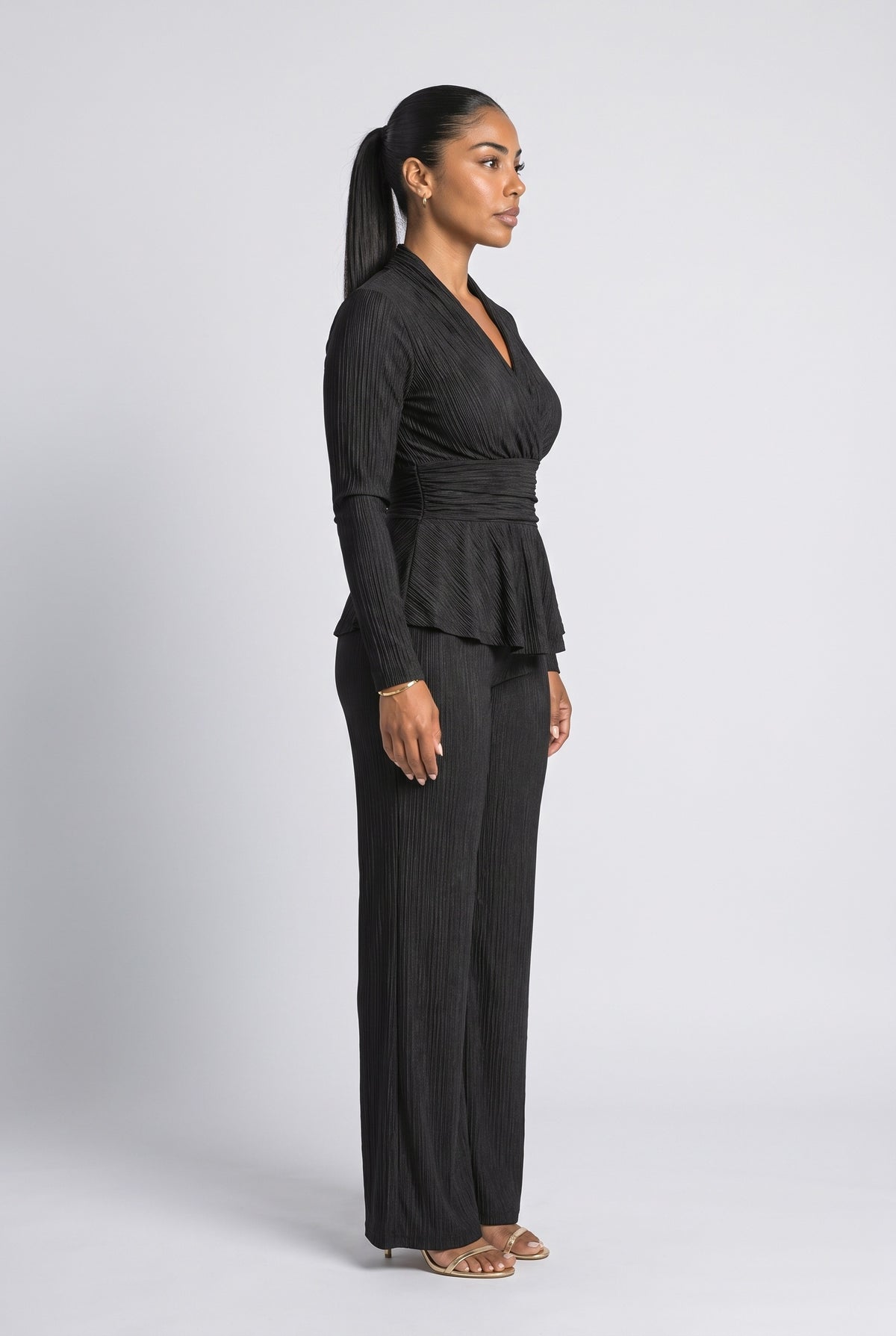 Pleated Two Piece Outfit, back view