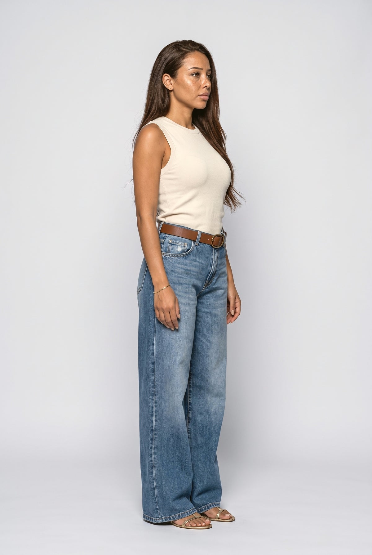 Blue Women's Jeans, back view