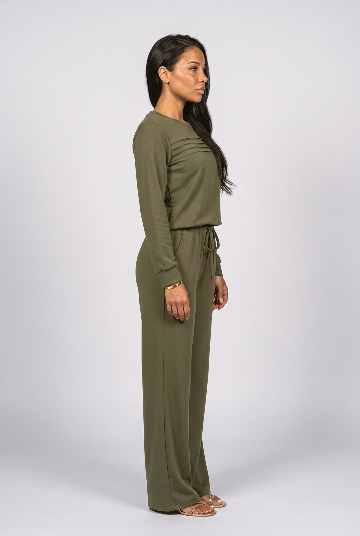 Pleated Two Piece Outfit, back view