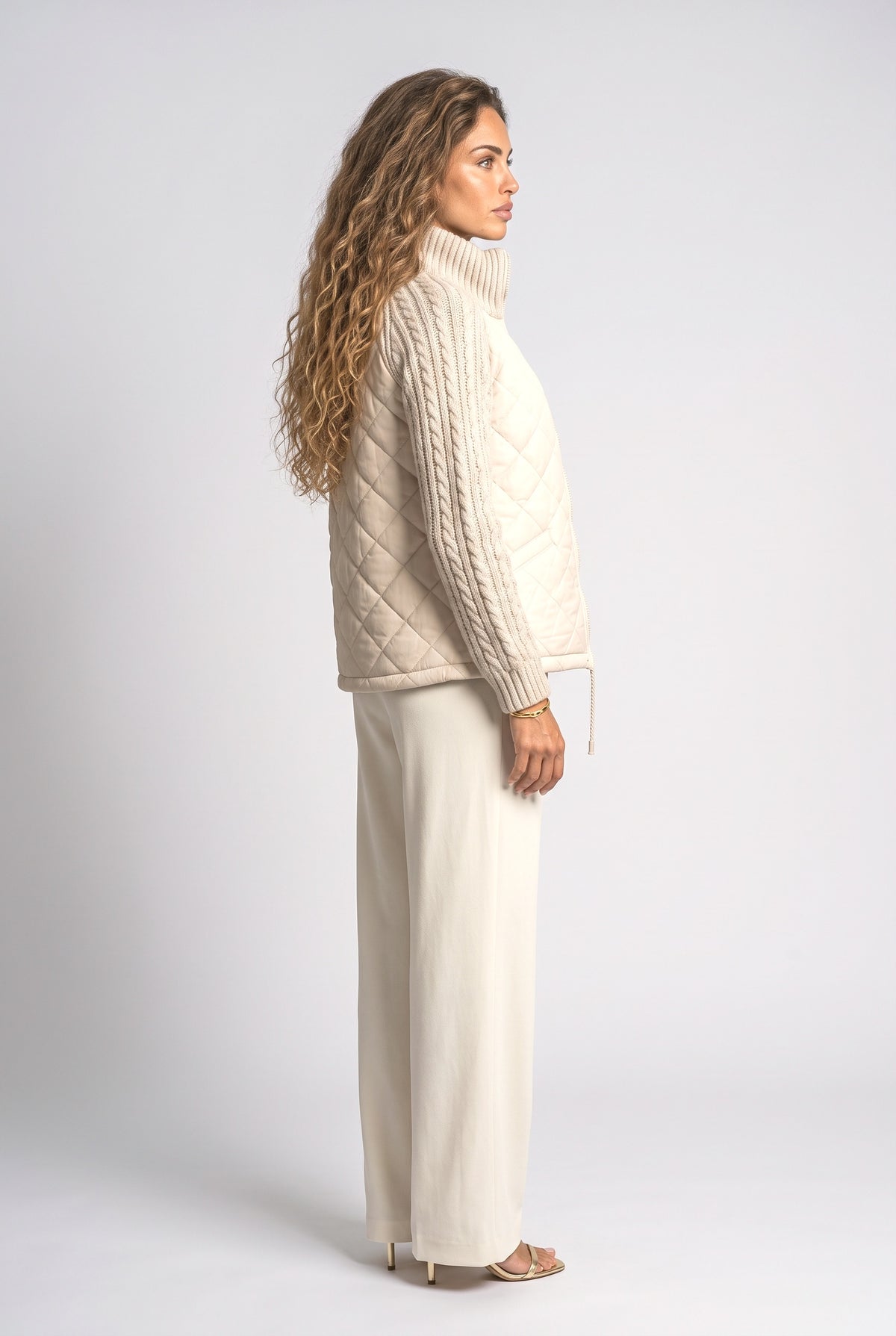 Knit Puffer Jacket, back view