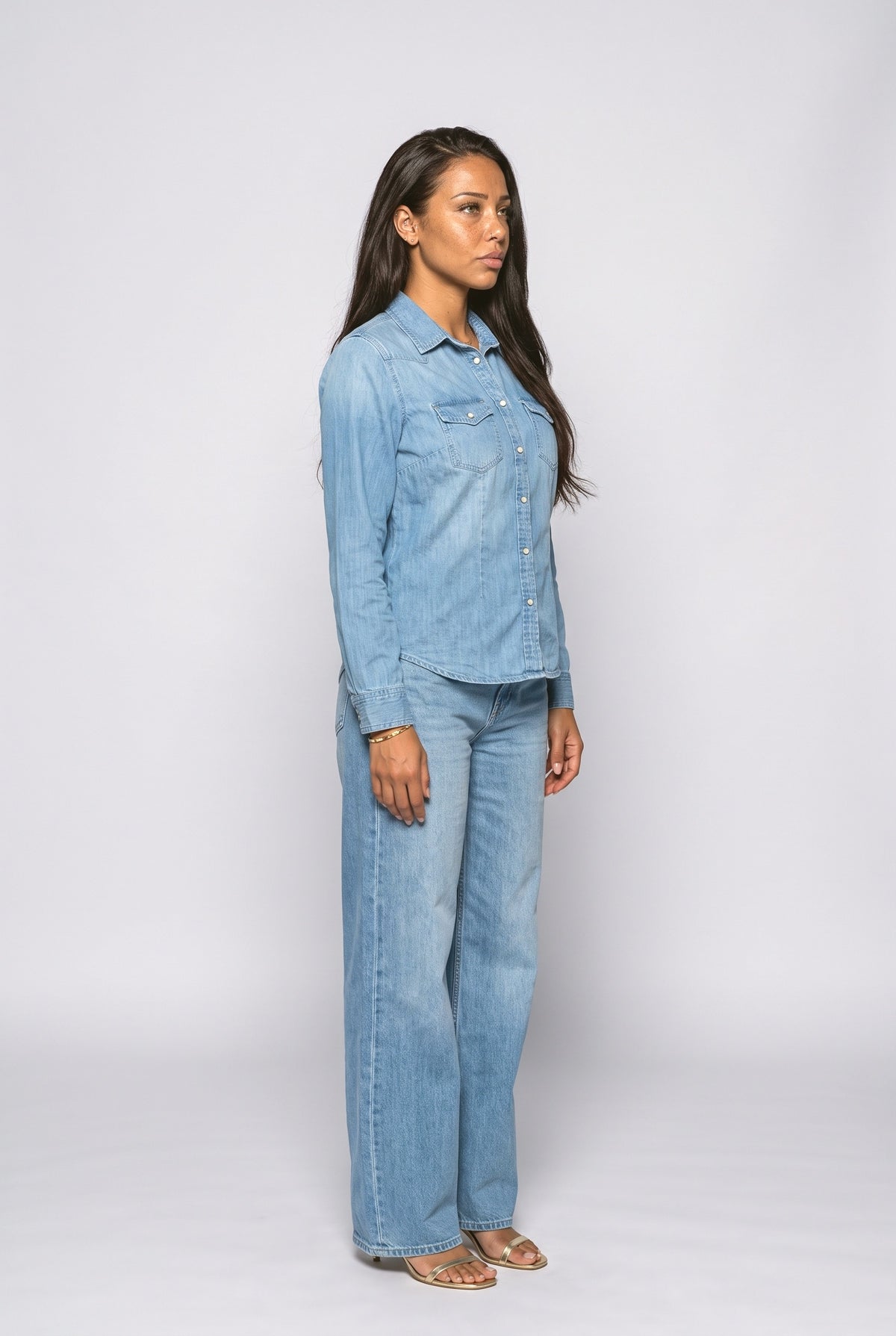 Blue Women's Pajamas, back view