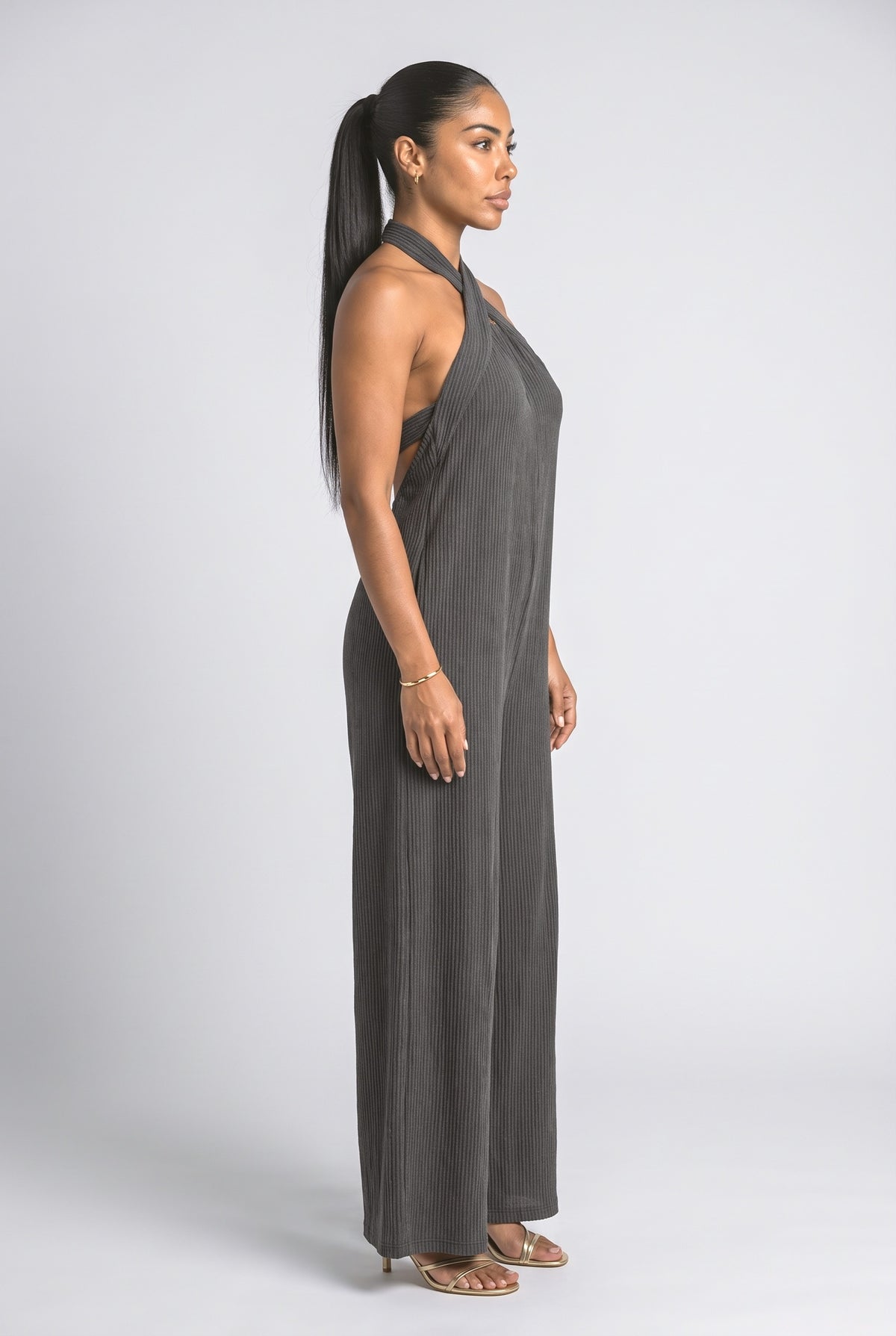Halter Neck Jumpsuit, back view