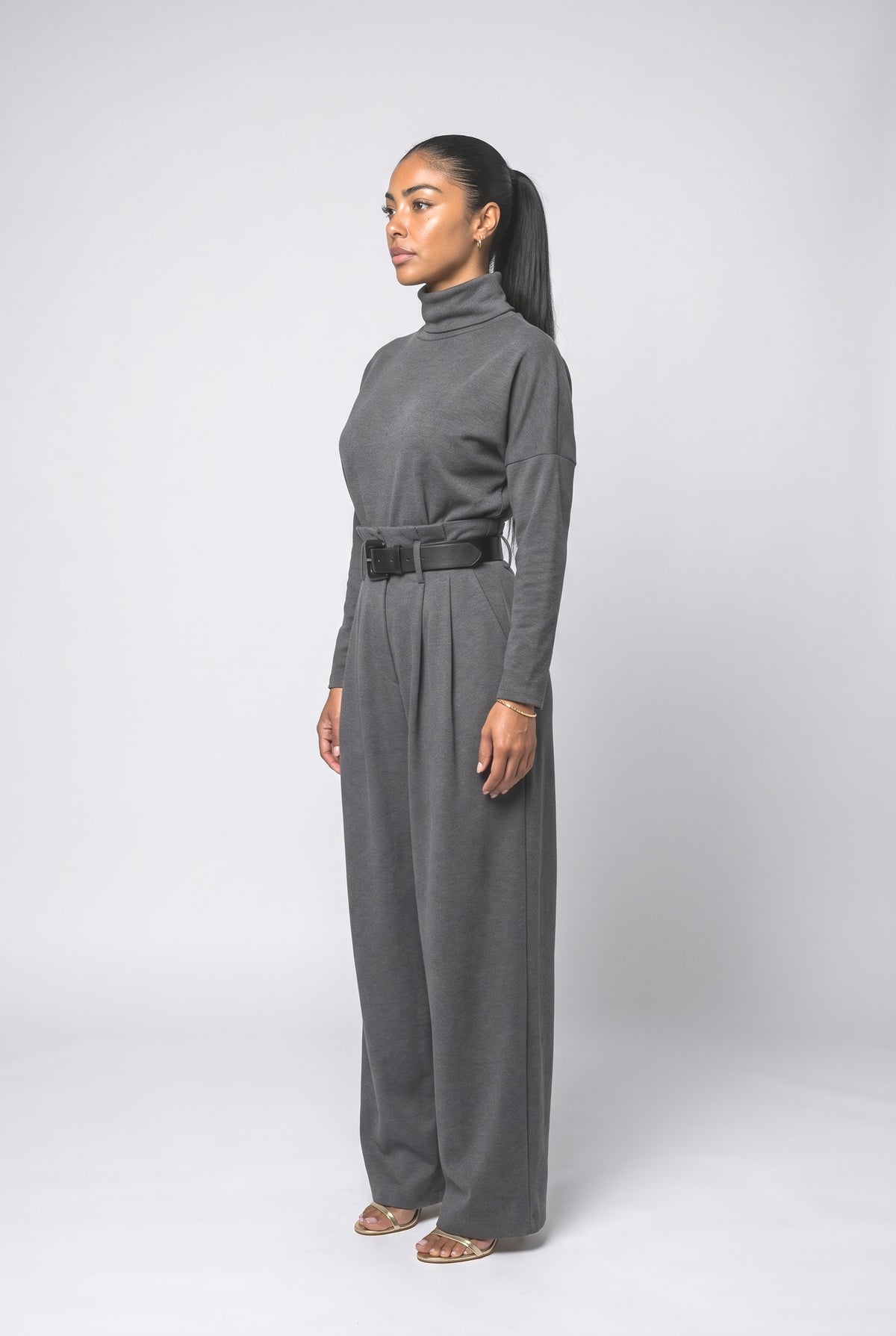 Turtleneck Two Piece Outfit, back view