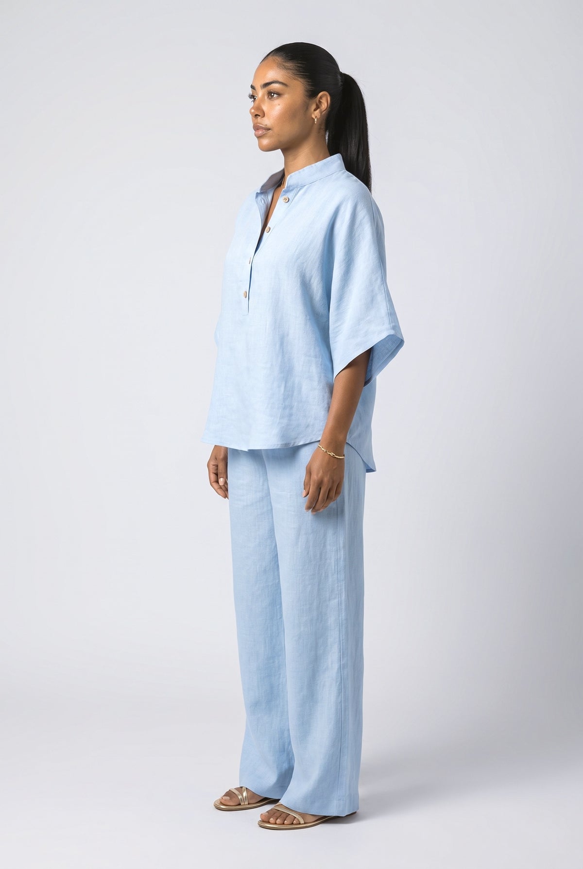 Linen Two Piece Outfit, back view