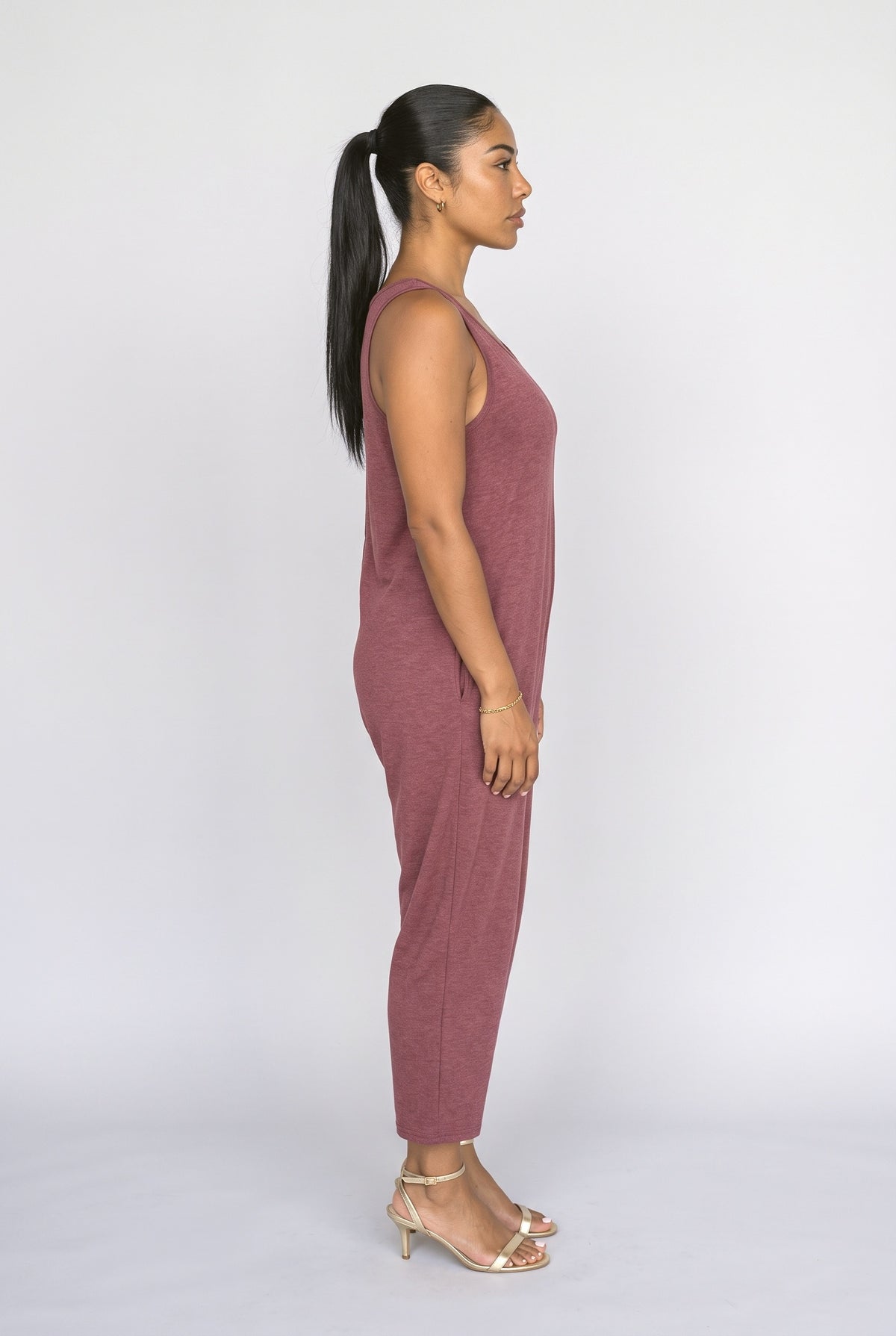 Sleeveless Jumpsuit, back view