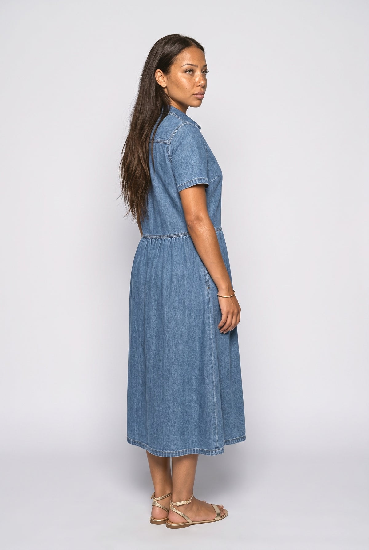 A-Line Midi Dress, back view
