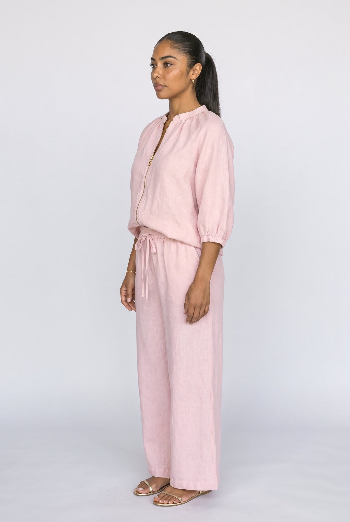 Puff Sleeve Two Piece Outfit, back view