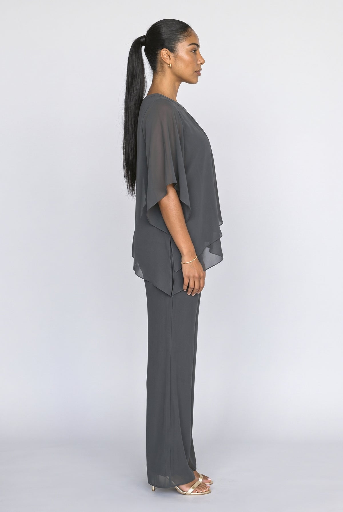 Asymmetric Two Piece Outfit, back view