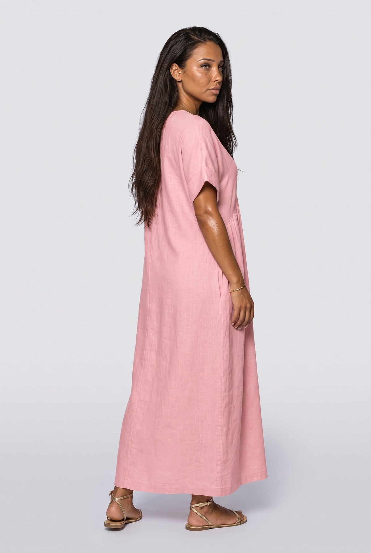 V-Neck Maxi Dress, back view