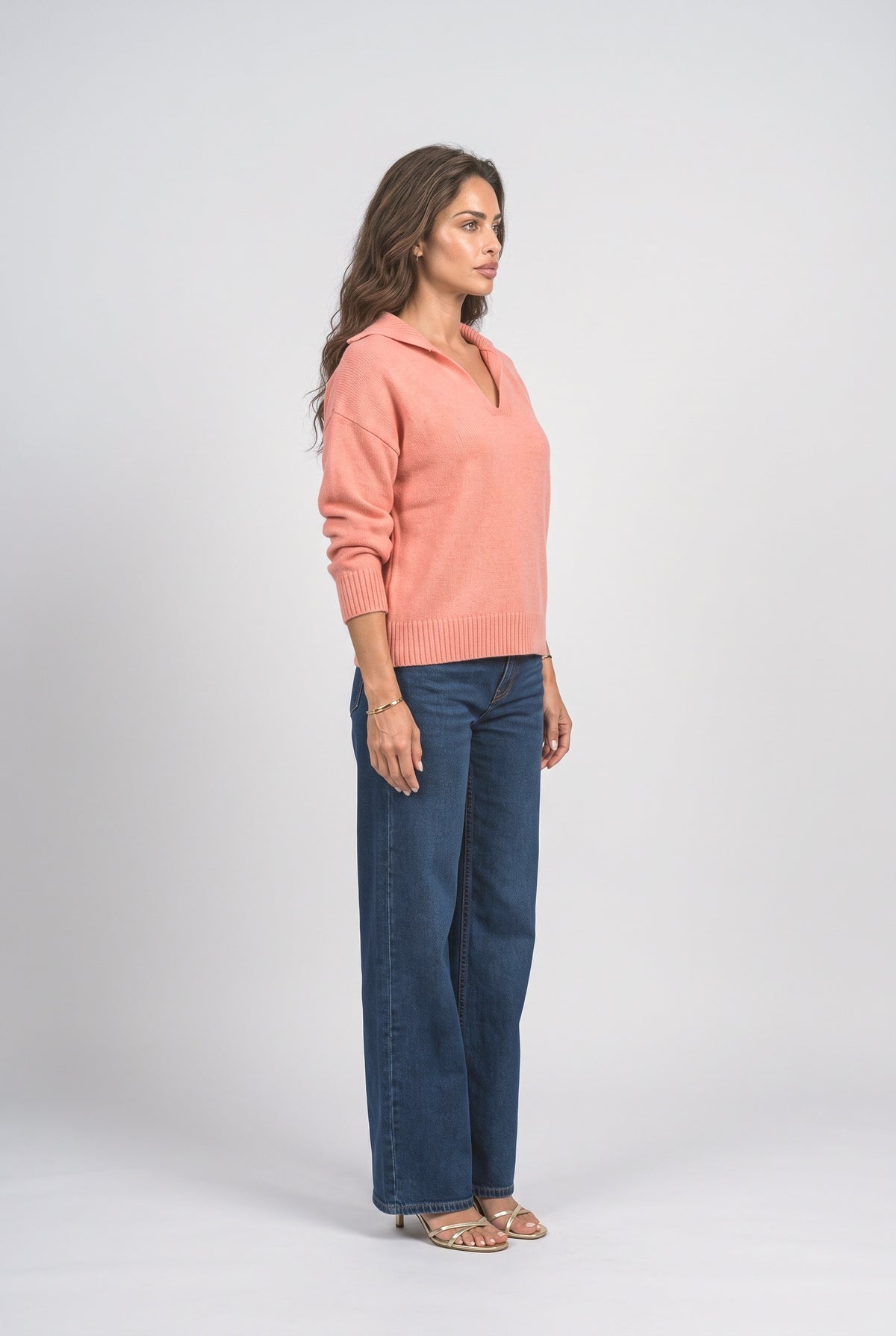 V-Neck Pullover Sweater, back view