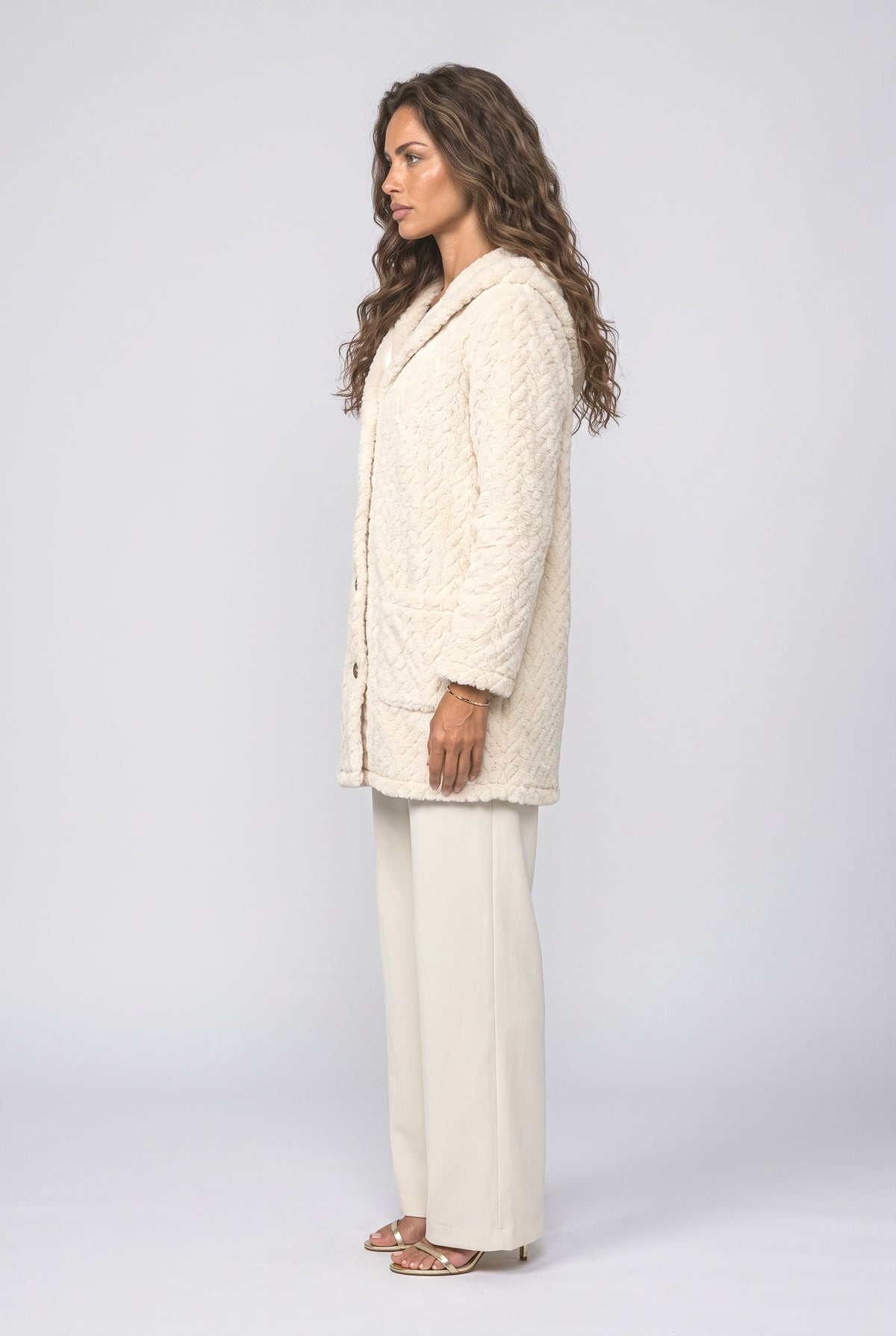 Knit Long Cardigan, back view