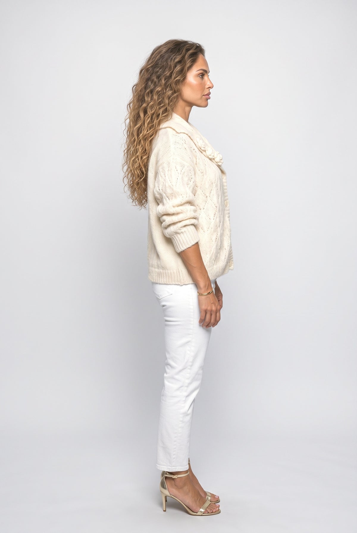 Floral Knit Cardigan, back view