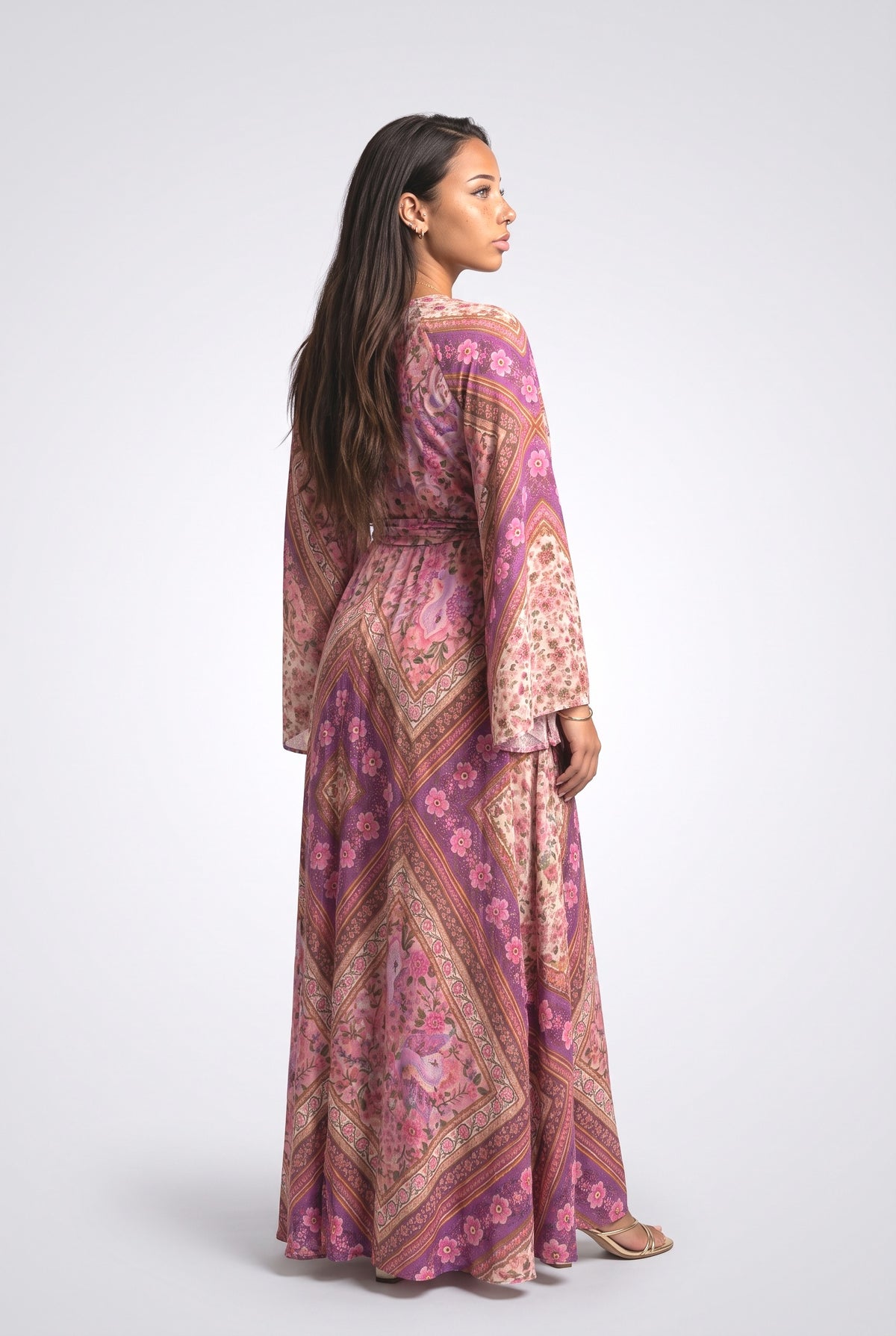 Paisley Maxi Dress, back view