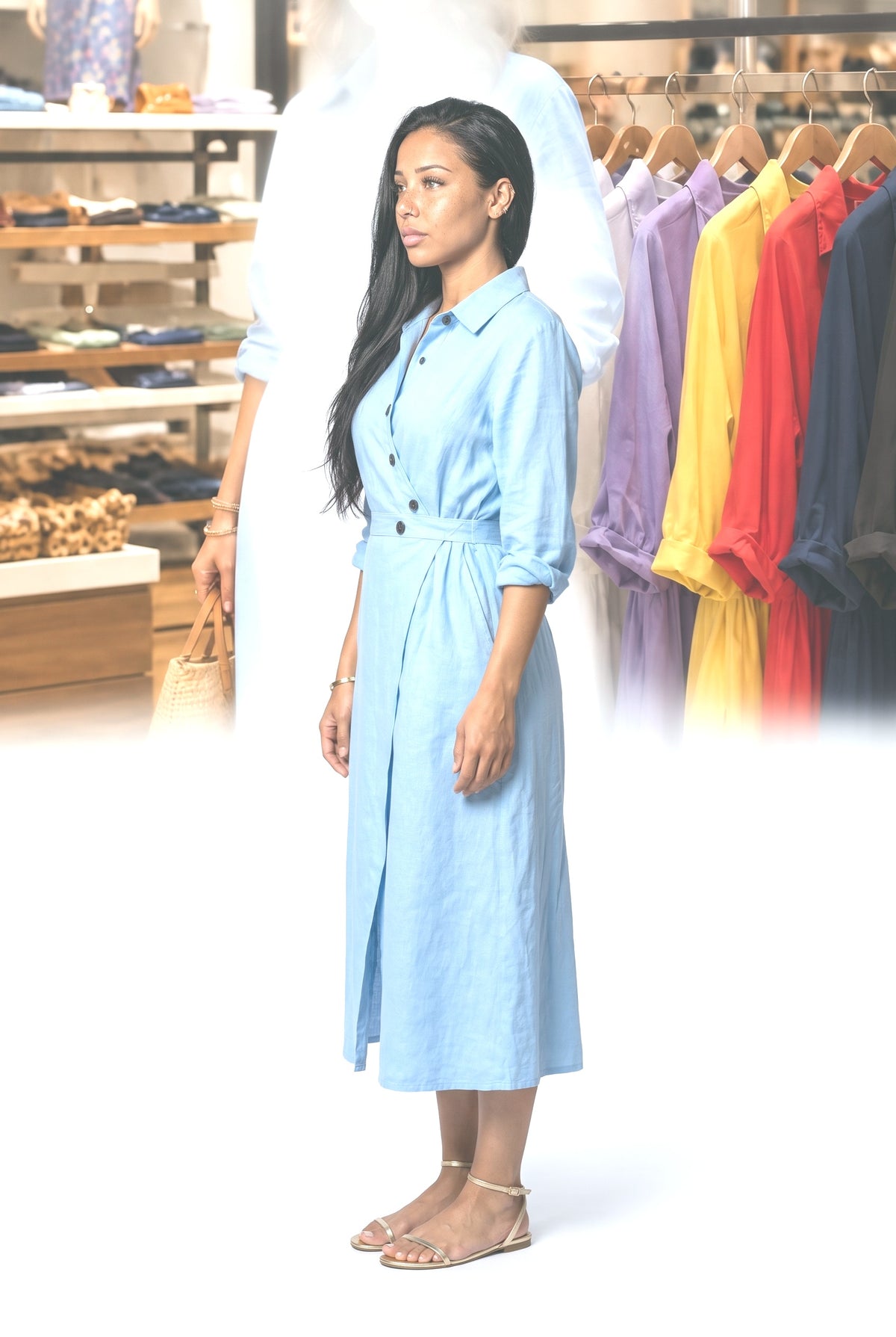A-Line Midi Dress, back view