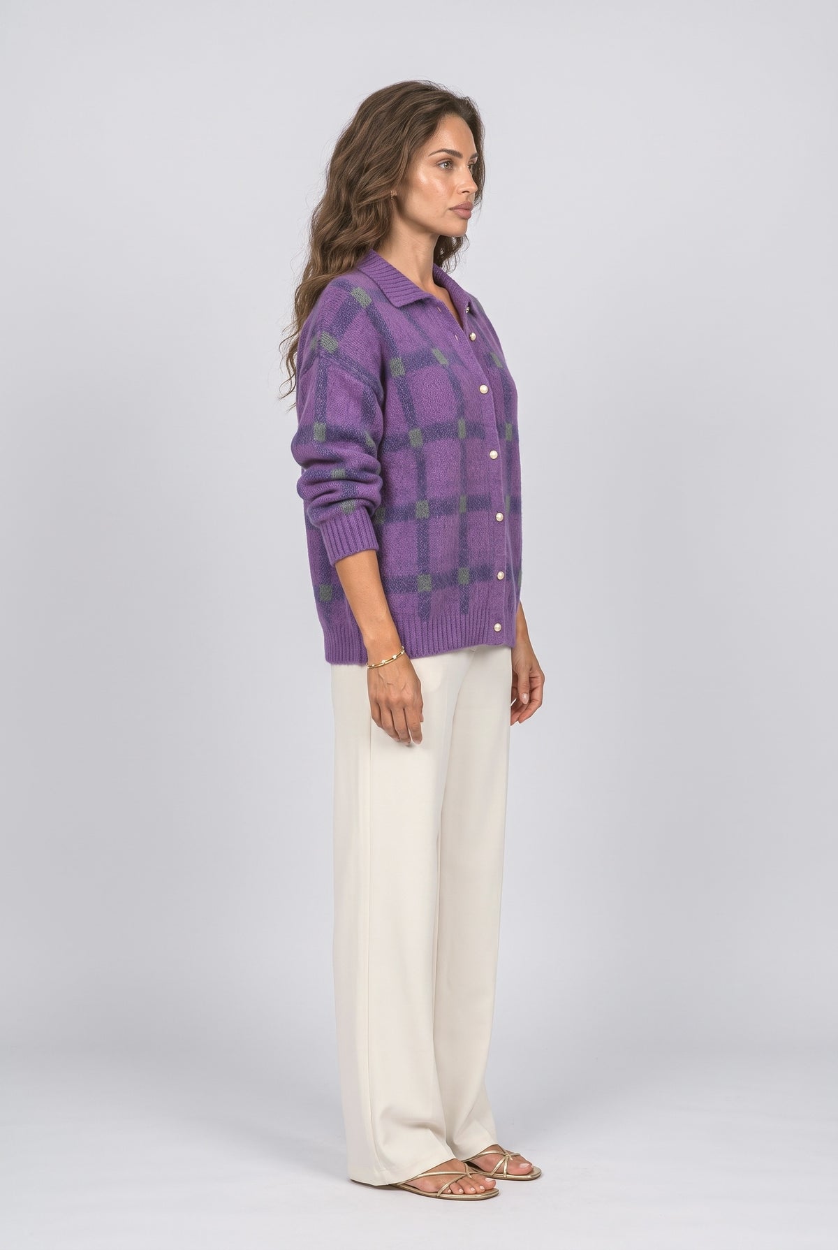Oversized Knit Cardigan, back view