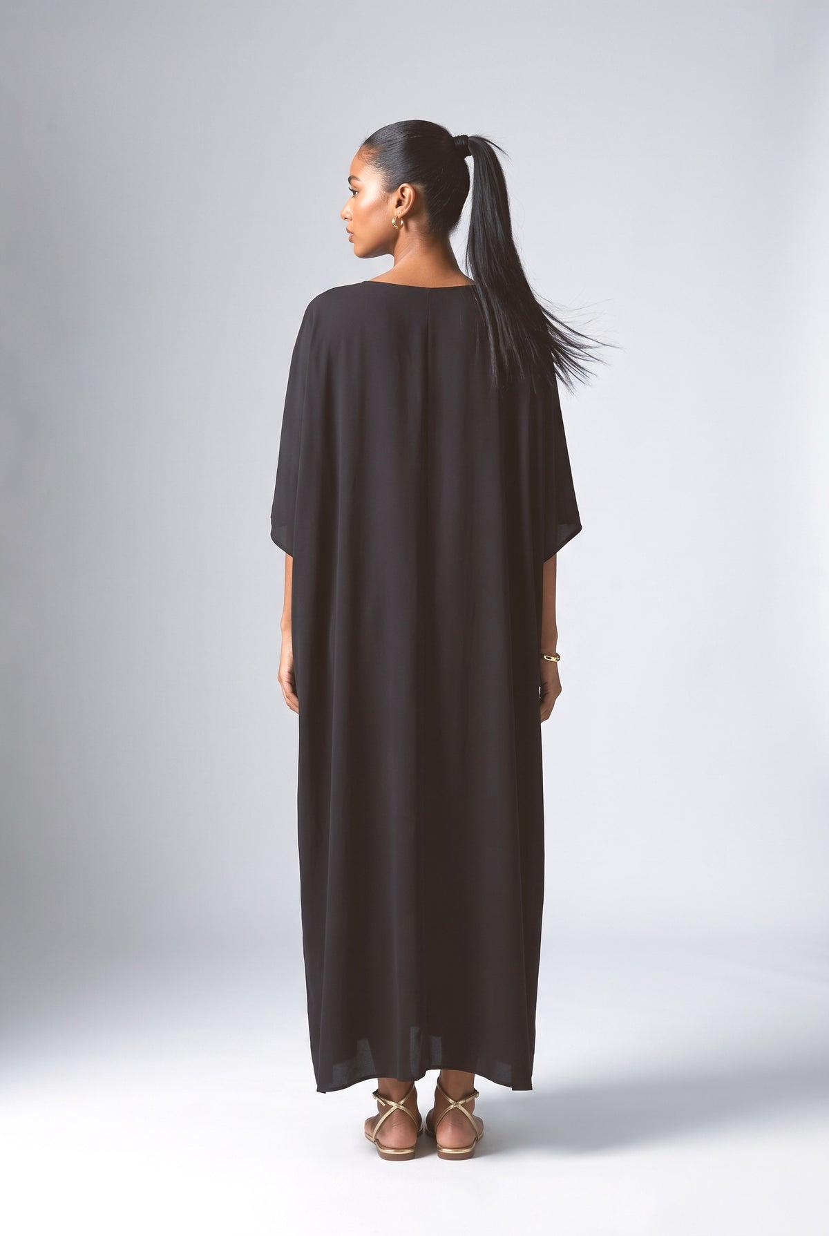 Gradient Print Kaftan Maxi Dress, back view