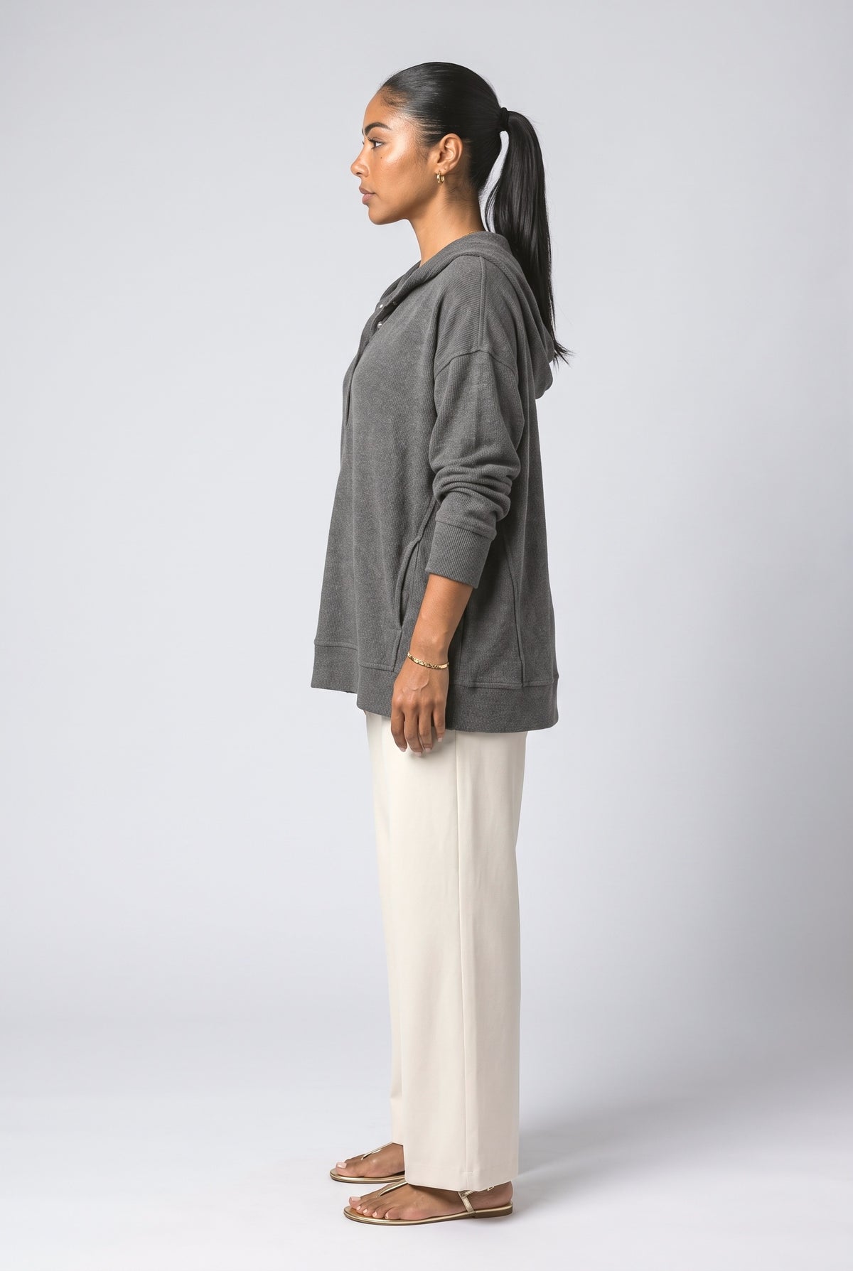 Knit Hoodie, back view