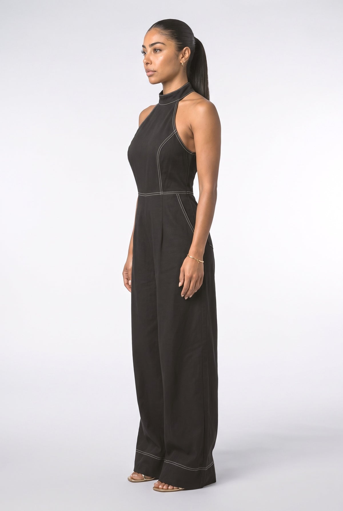 Halter Neck Jumpsuit, back view
