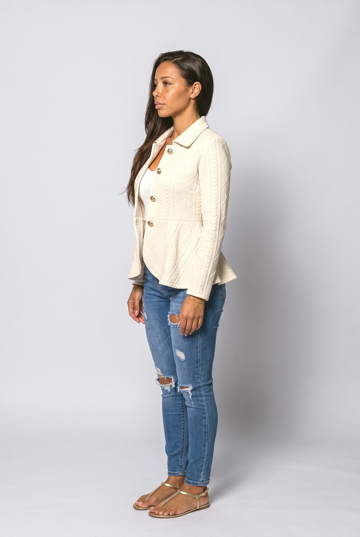 Ruffle Women's Blazer, back view
