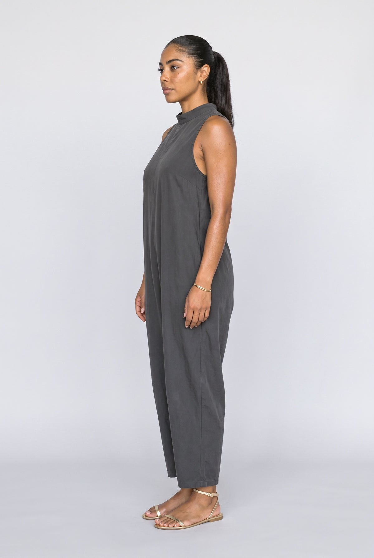 High Neck Flowy Jumpsuit, back view