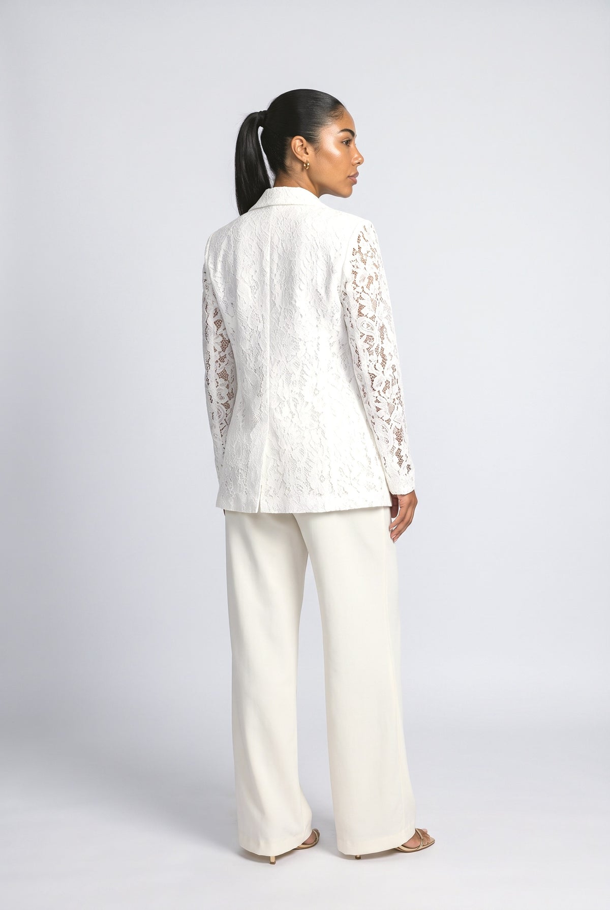 Floral Women's Blazer, back view