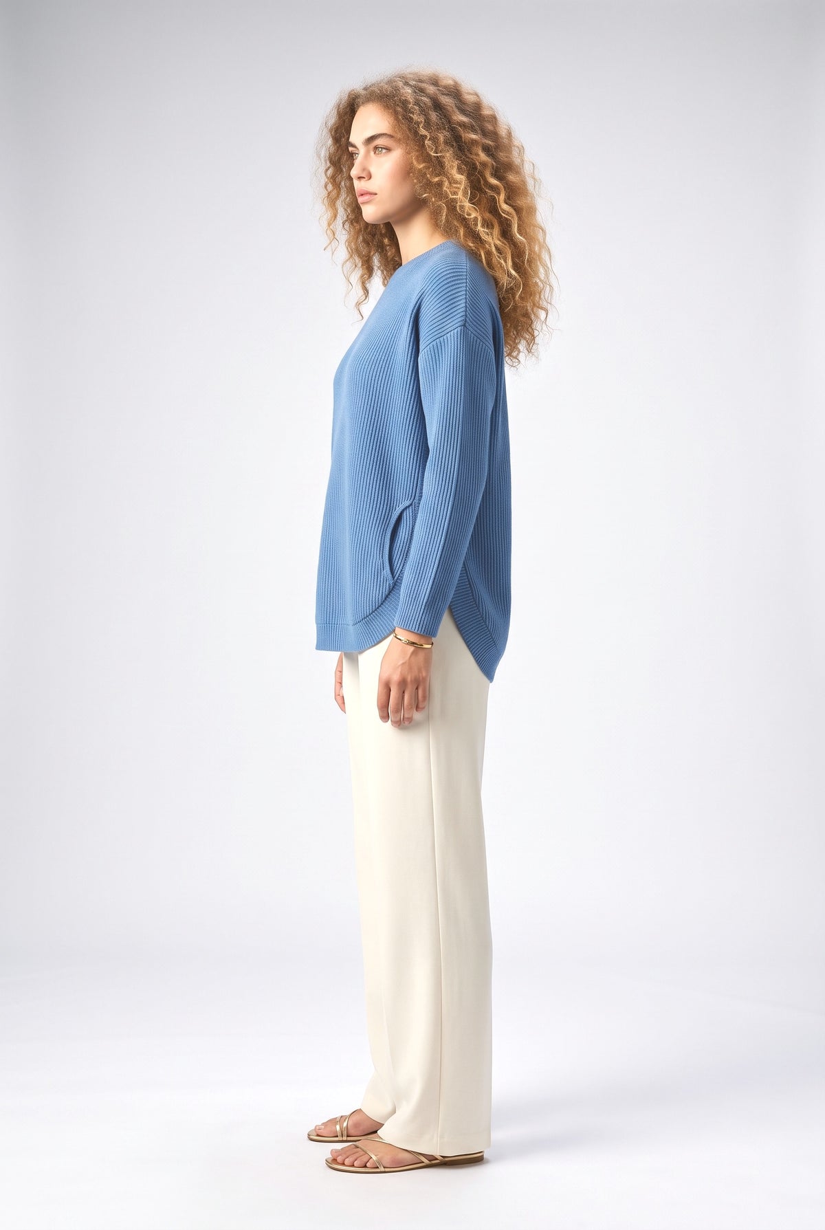 Crew Neck Oversized Sweater, back view