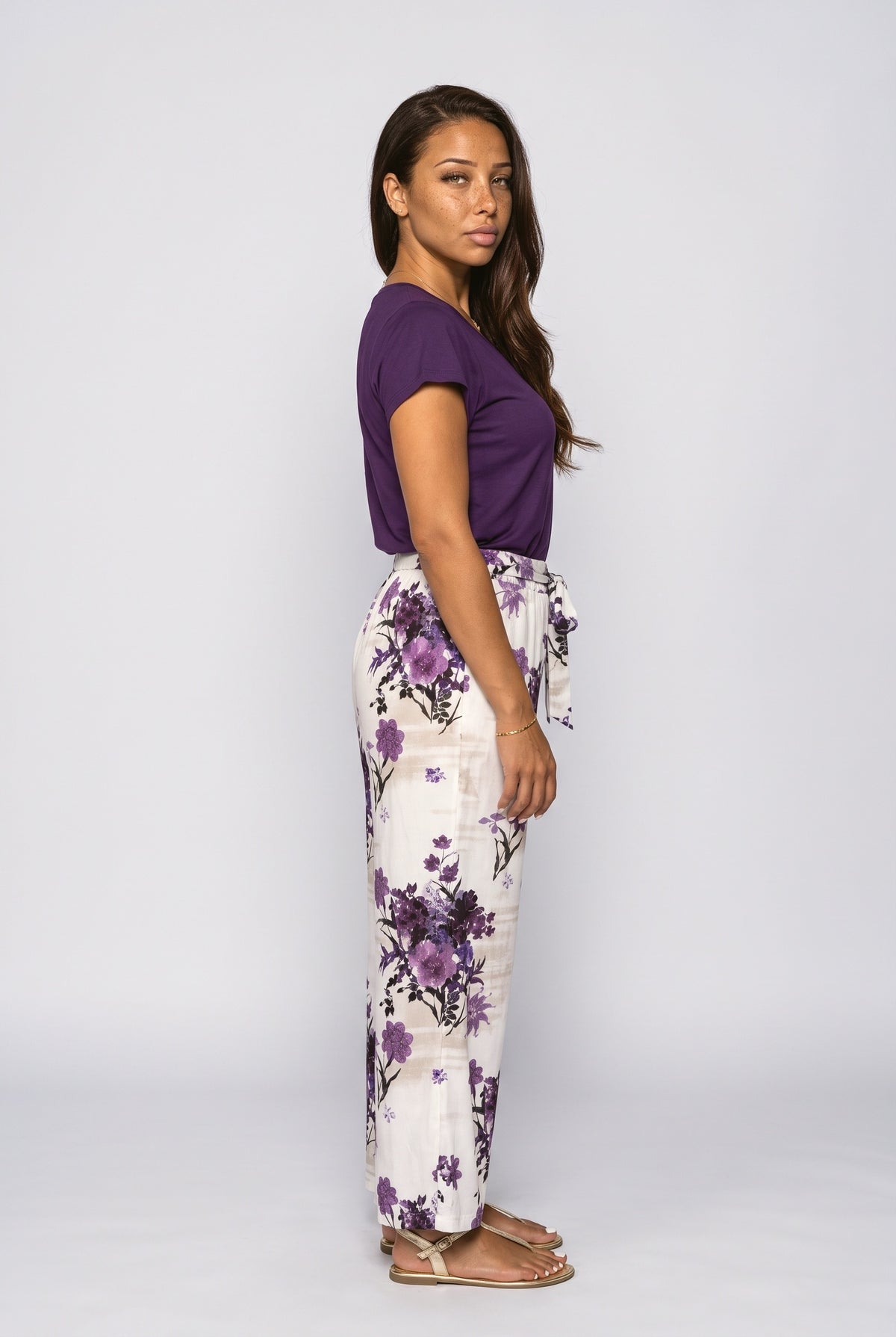 V-Neck Two Piece Outfit, back view