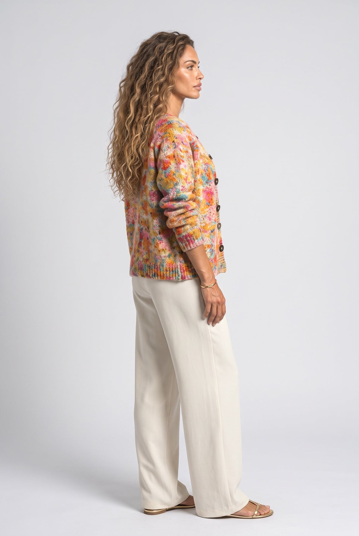 Floral Knit Cardigan, back view