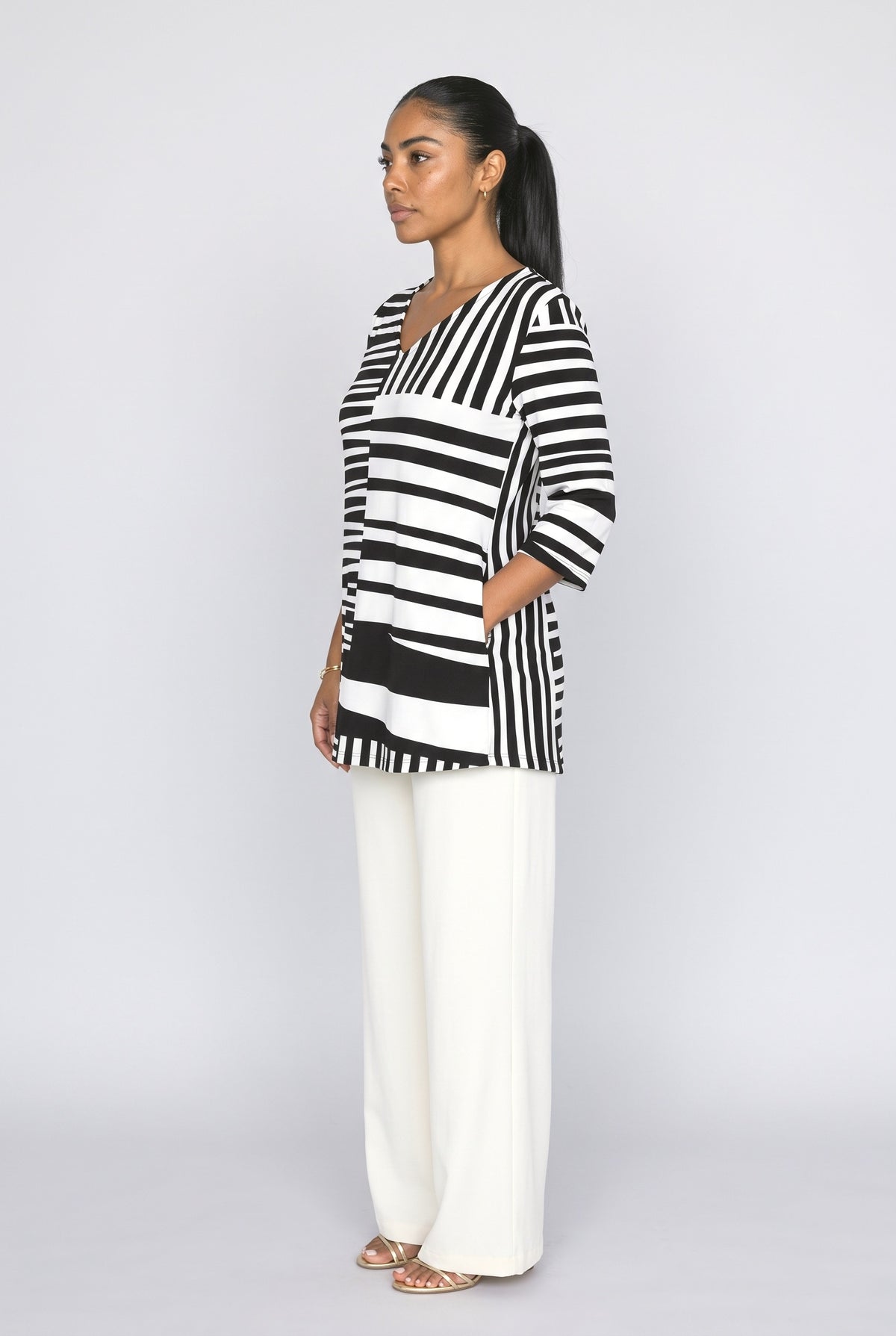 V-Neck Blouse, back view