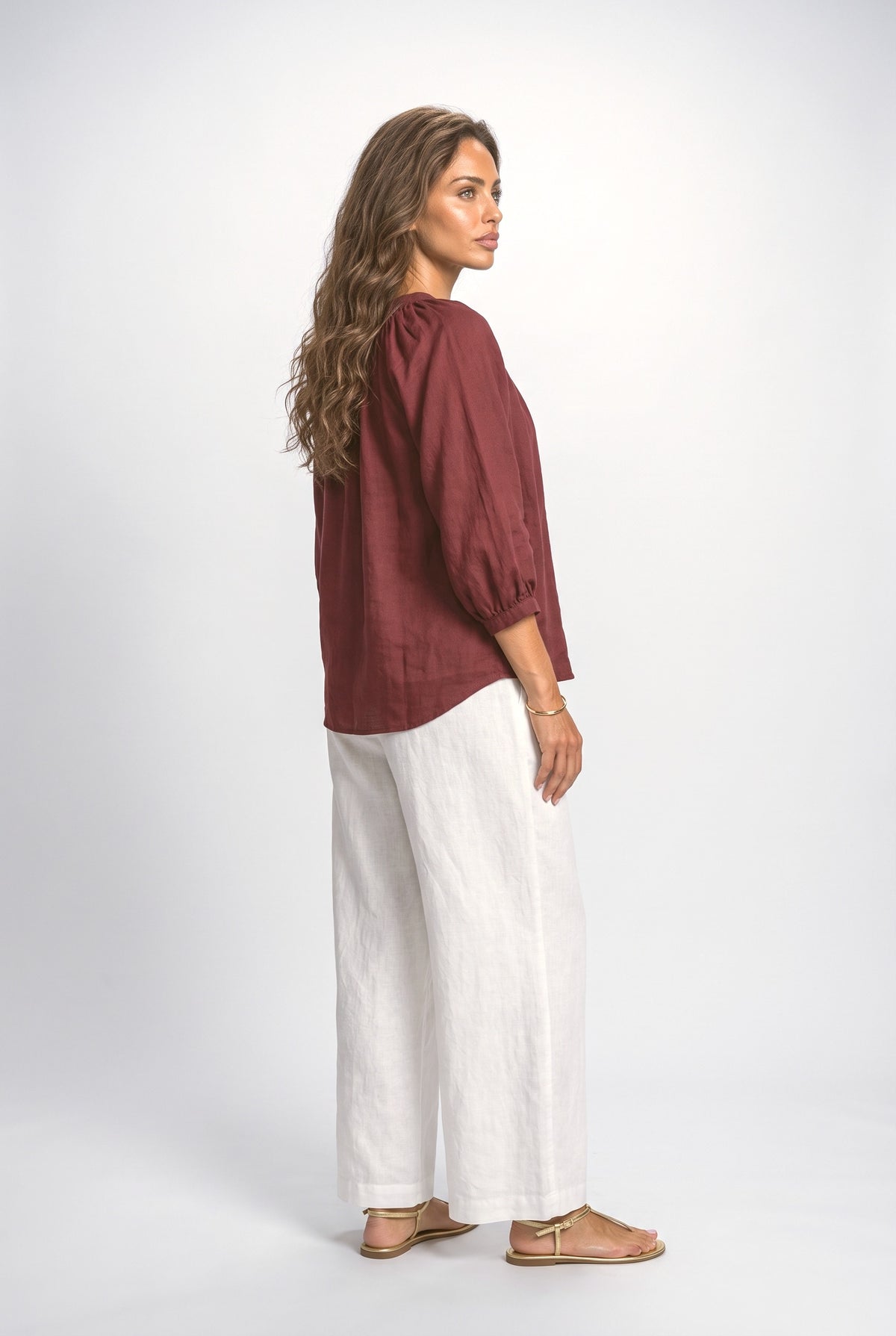 Ruched Two Piece Outfit, back view