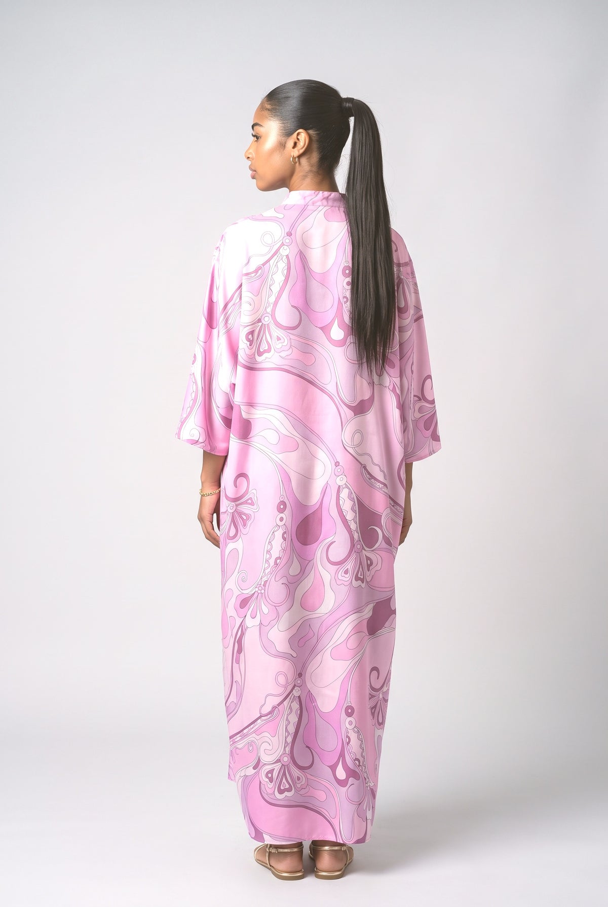 Purple Maxi Dress, back view