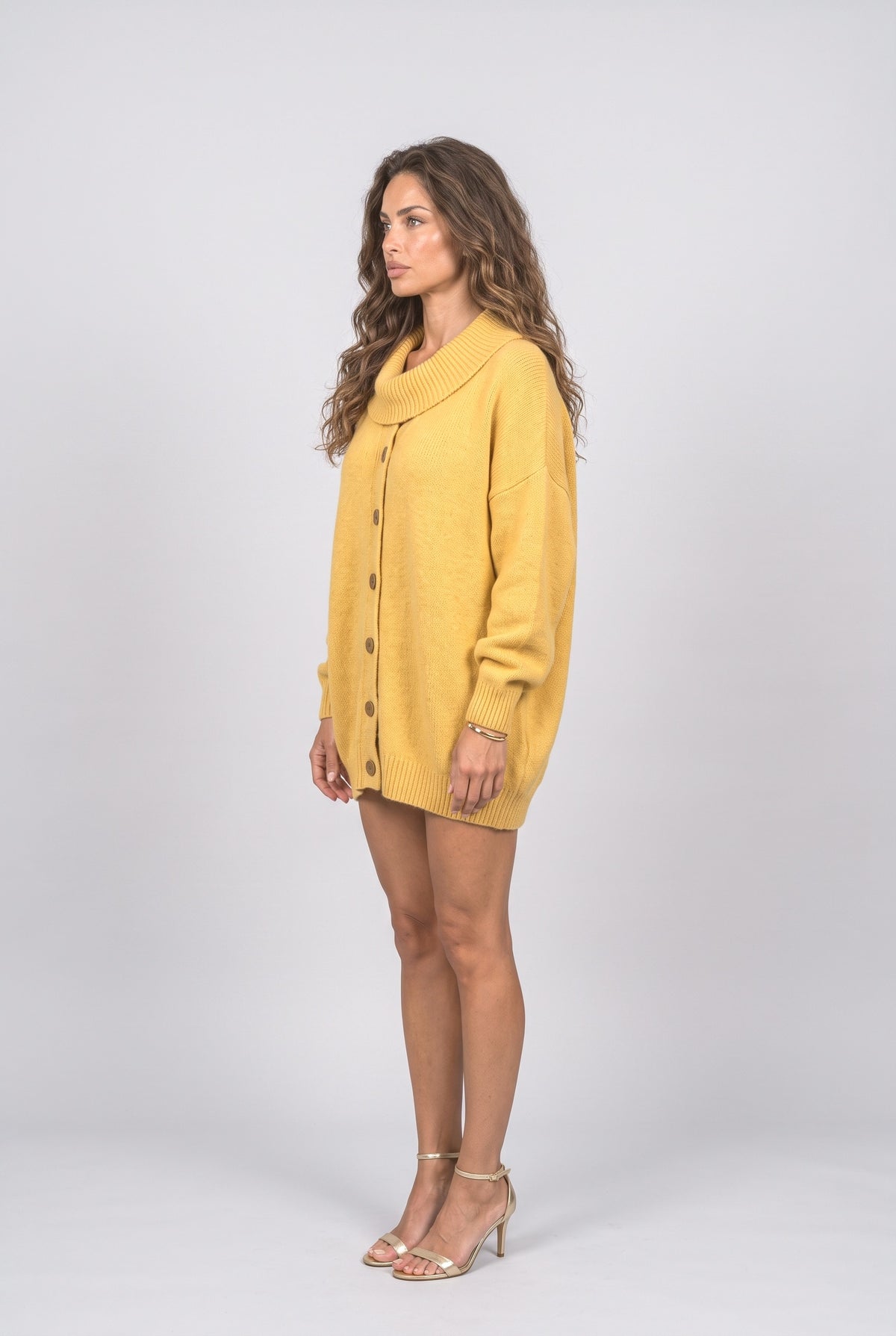 Oversized Knit Cardigan, back view
