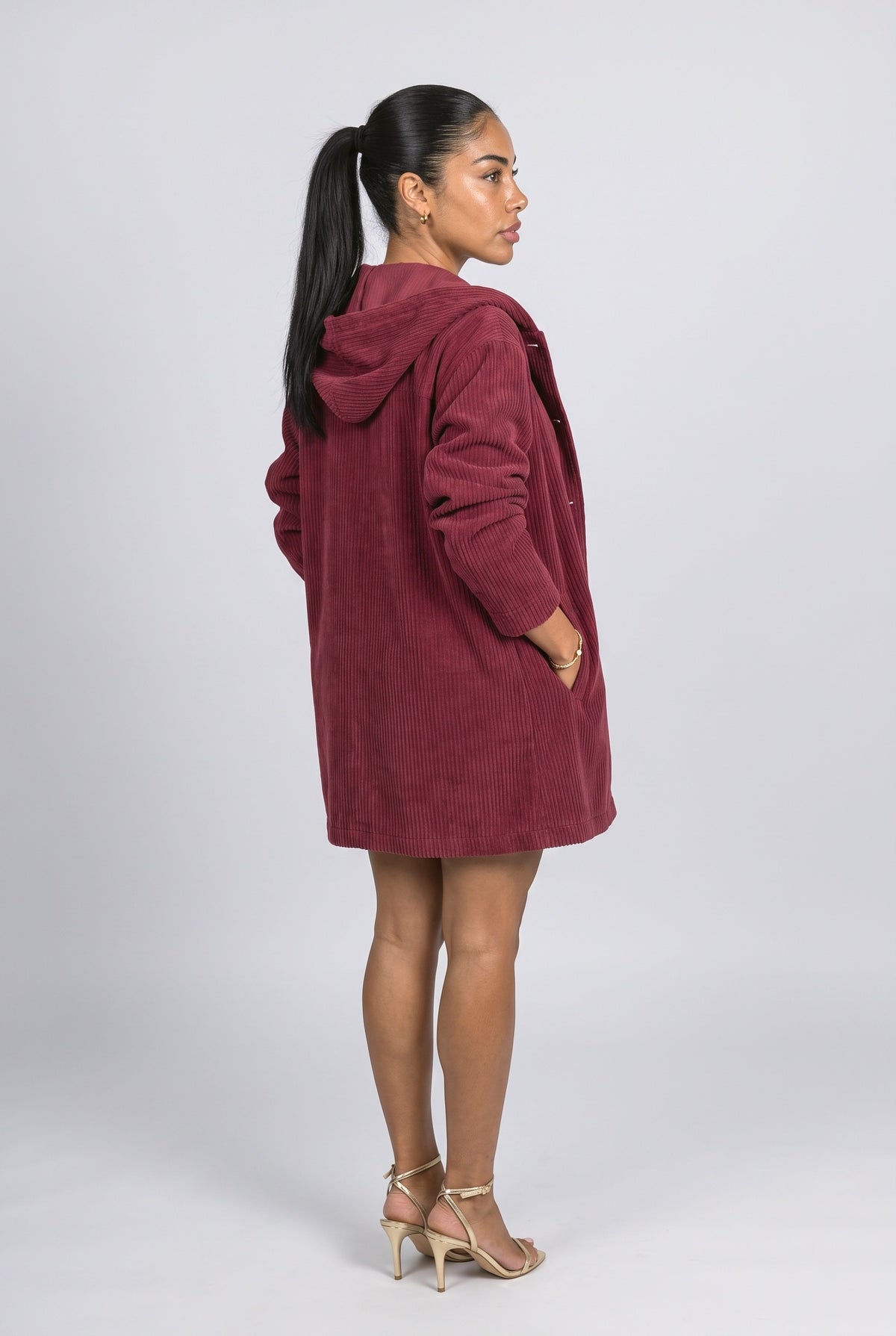 Ribbed Bomber Jacket, back view