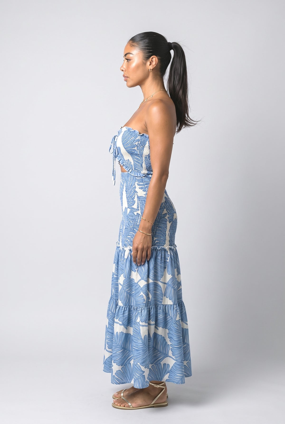 Strapless Maxi Dress, back view