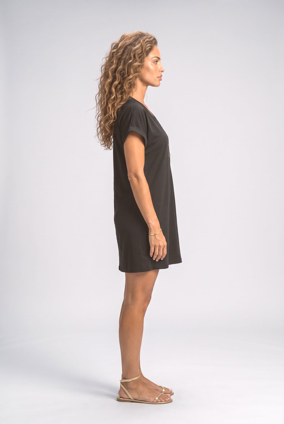 V-Neck Mini Dress, back view