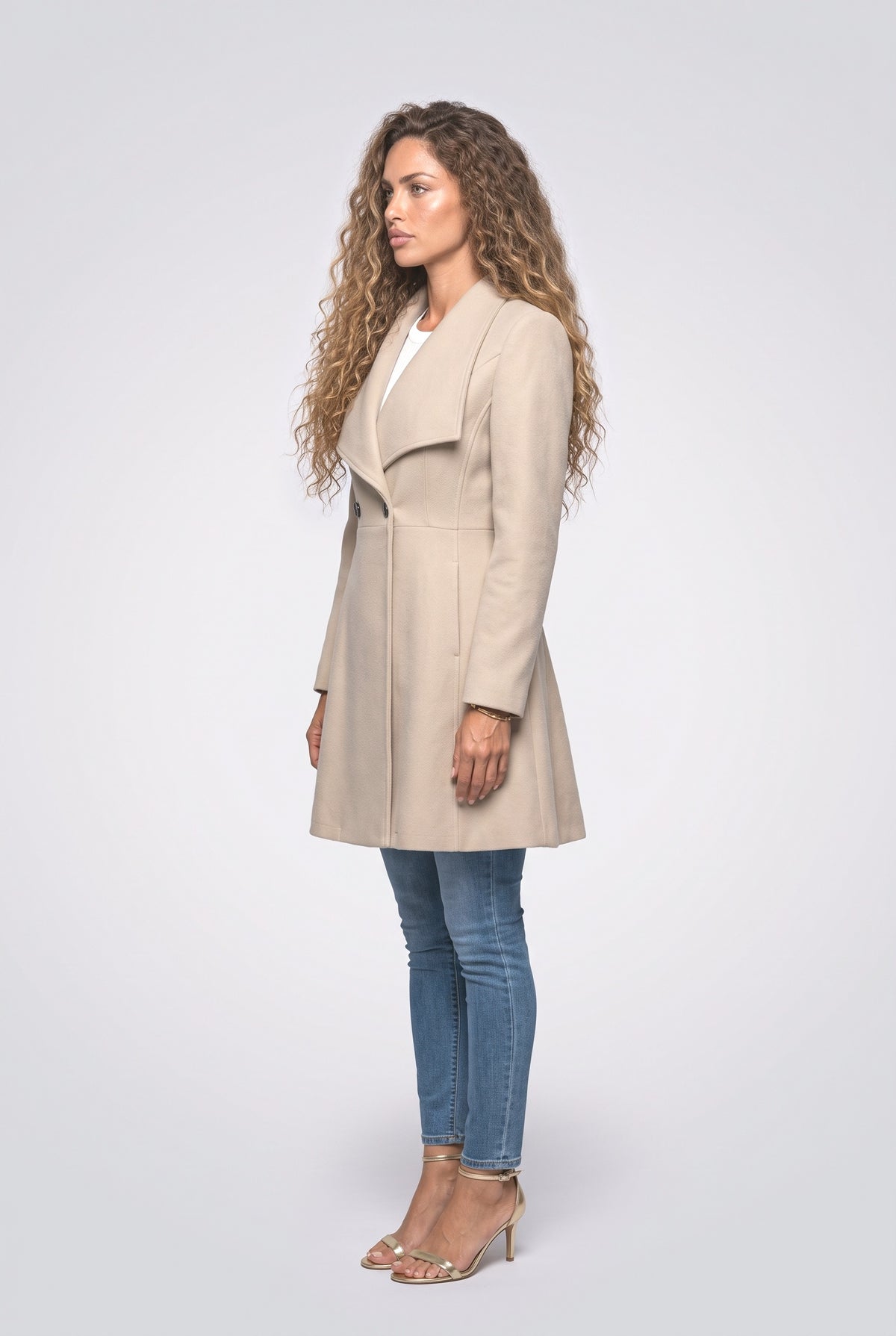 A-Line Wool Coat, back view