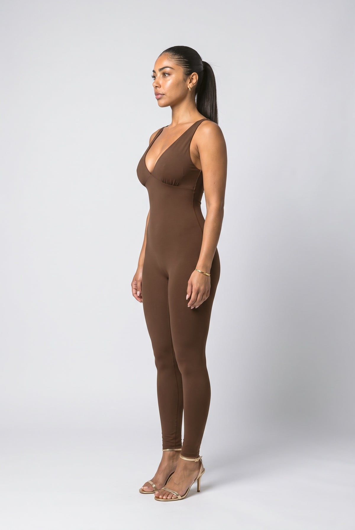 V-Neck Jumpsuit, back view