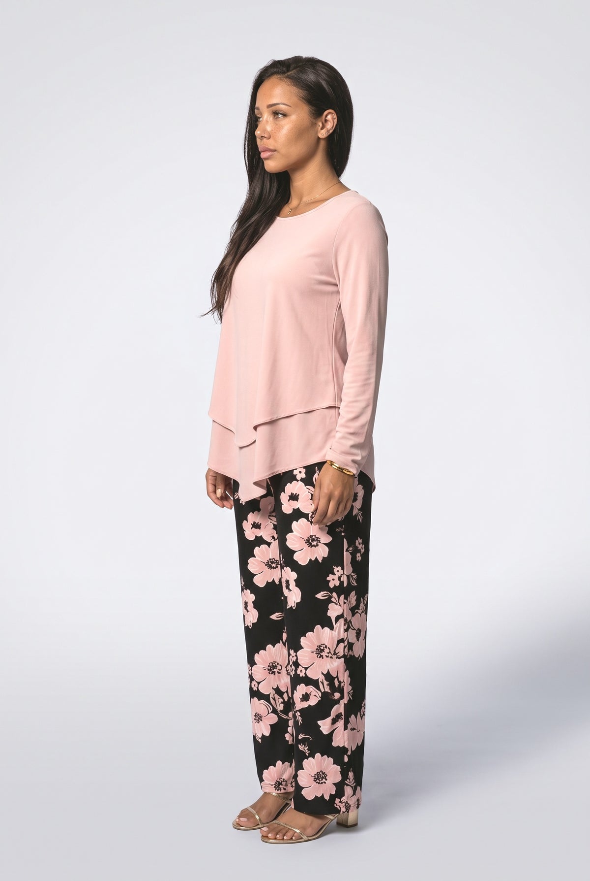 Floral Flowy Two Piece Outfit, back view