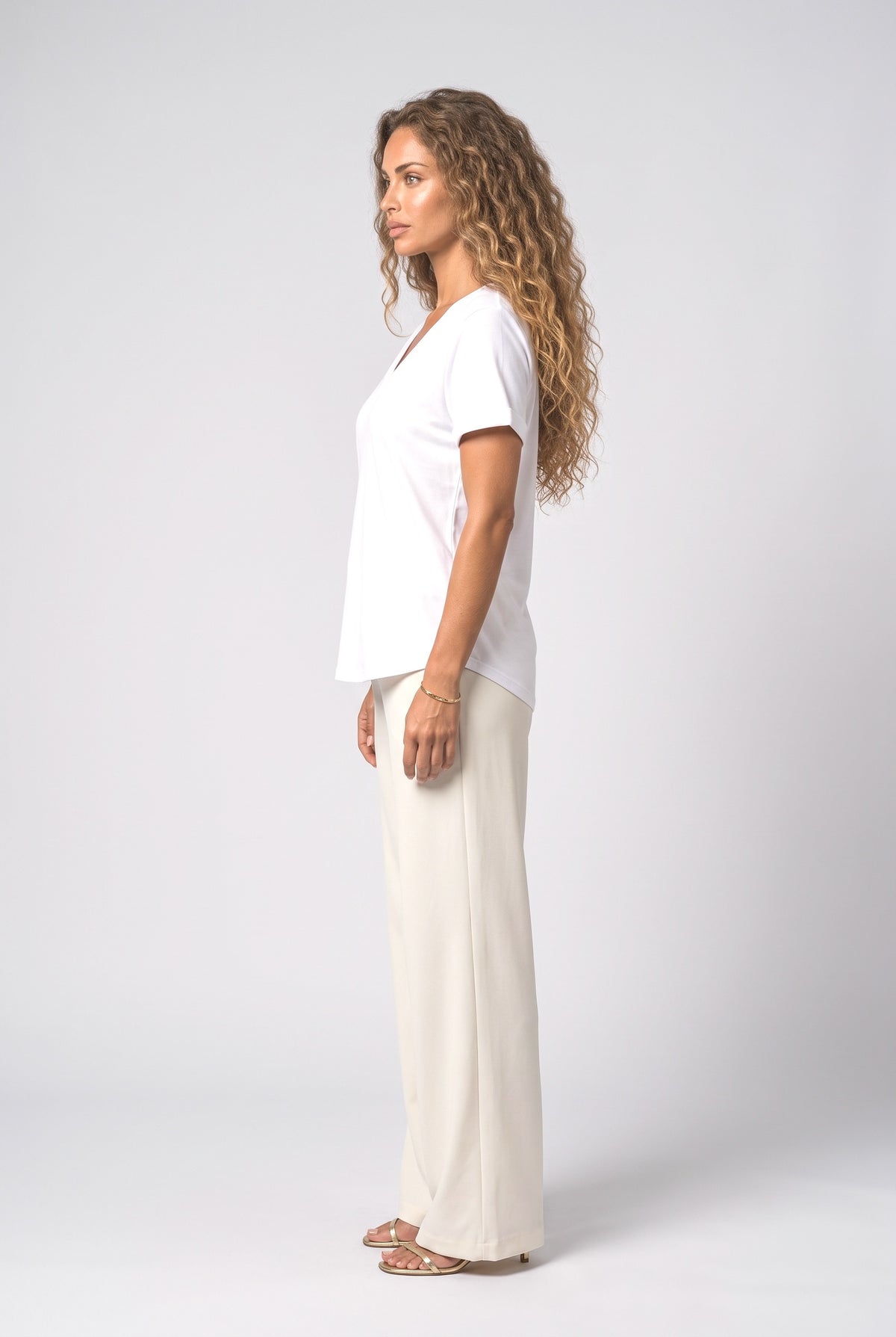 V-Neck T Shirt Women, back view