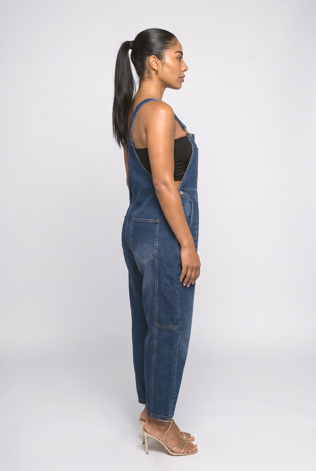 Denim Two Piece Outfit, back view