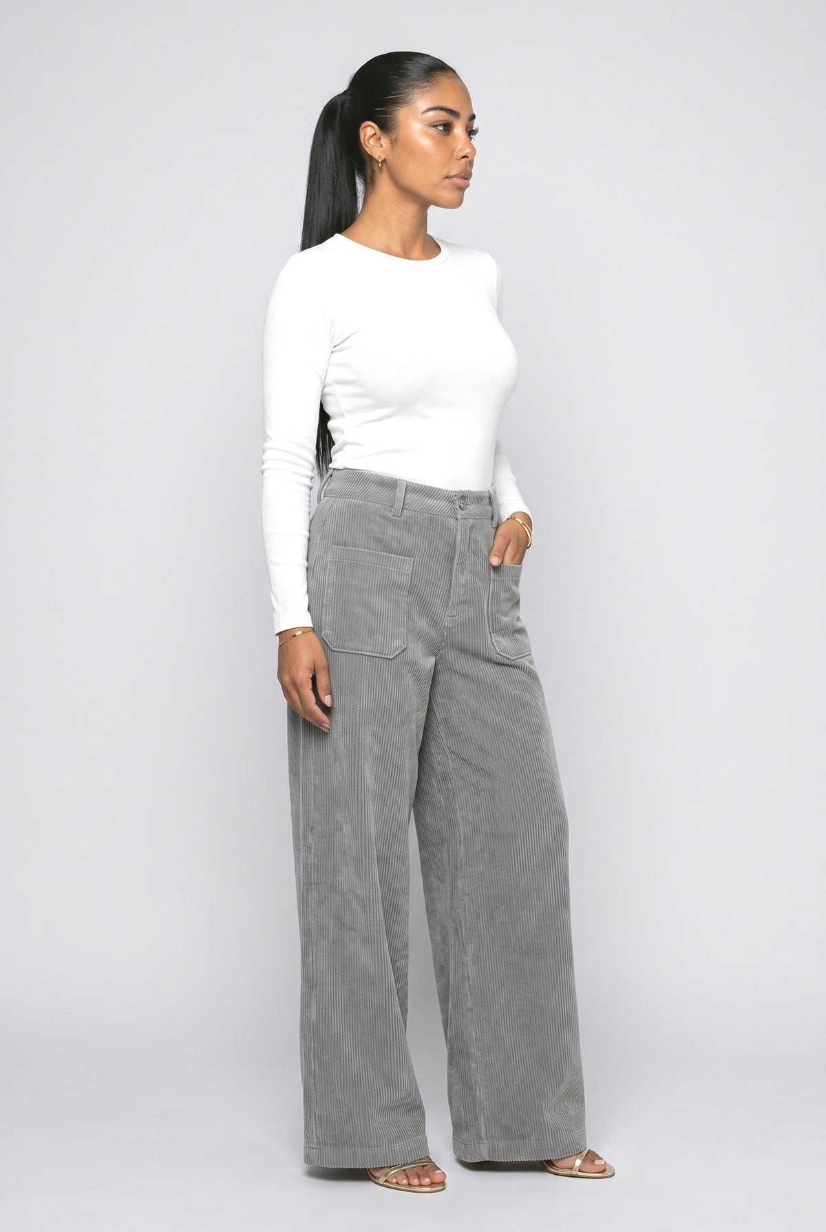 Wide Leg Pants, back view