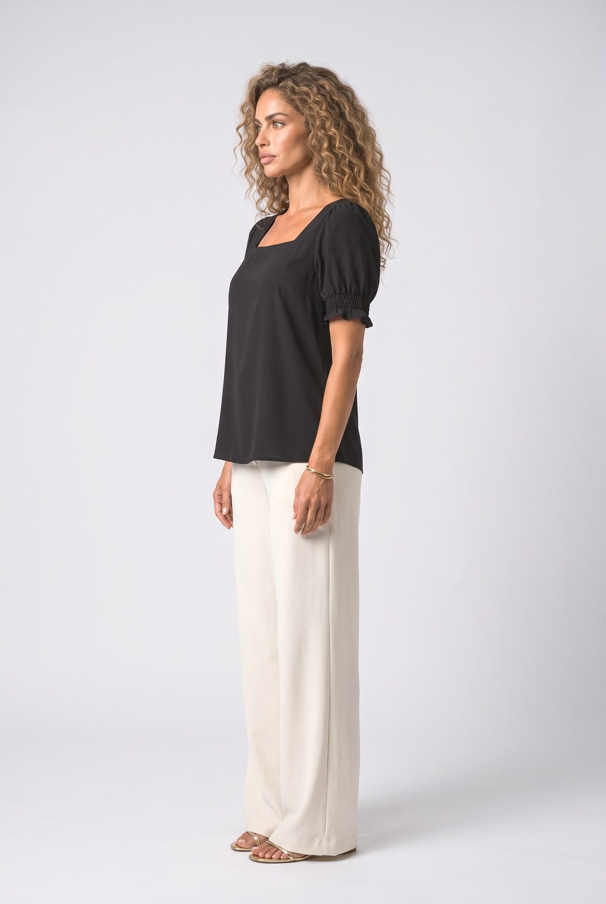 Square Neck Blouse, back view
