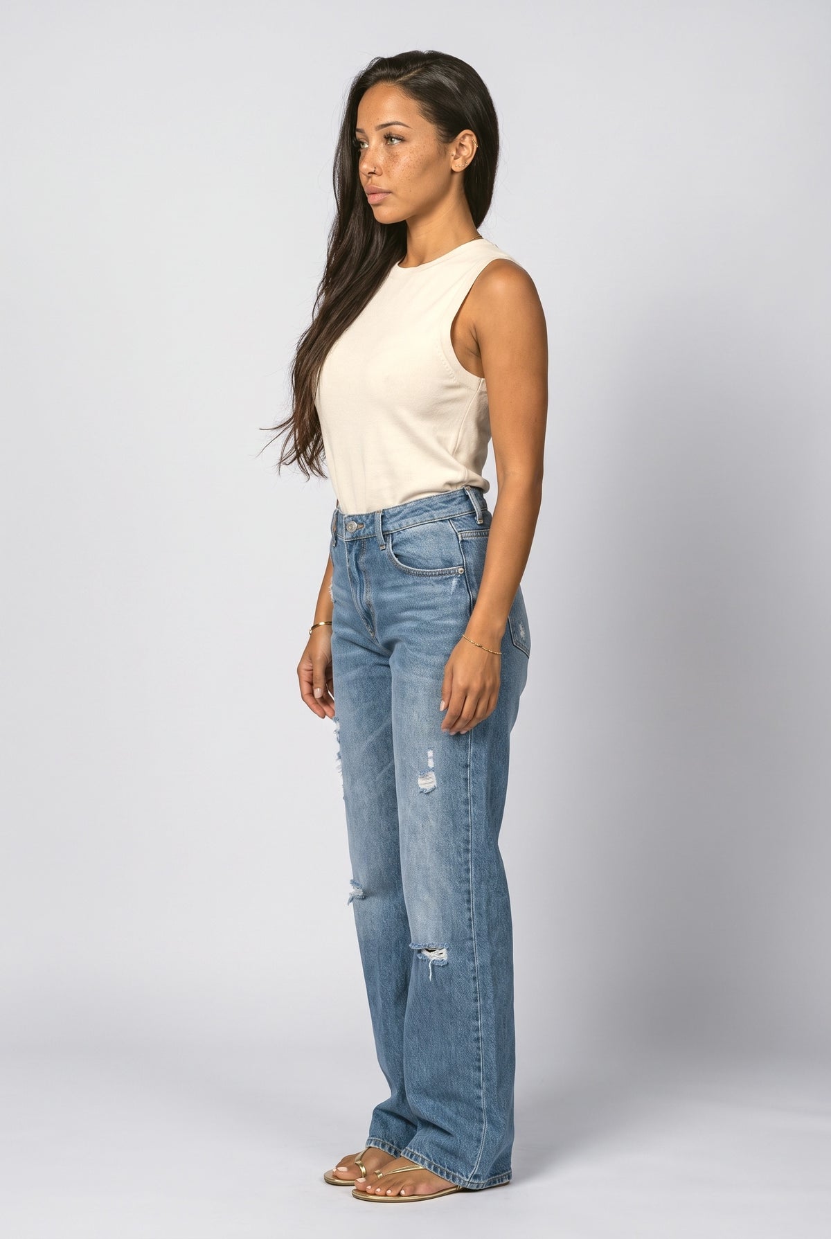 Wide Leg Jeans, back view