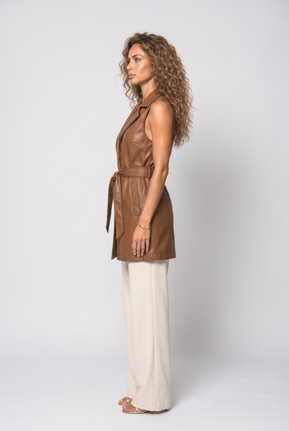 Sleeveless Bomber Jacket, back view